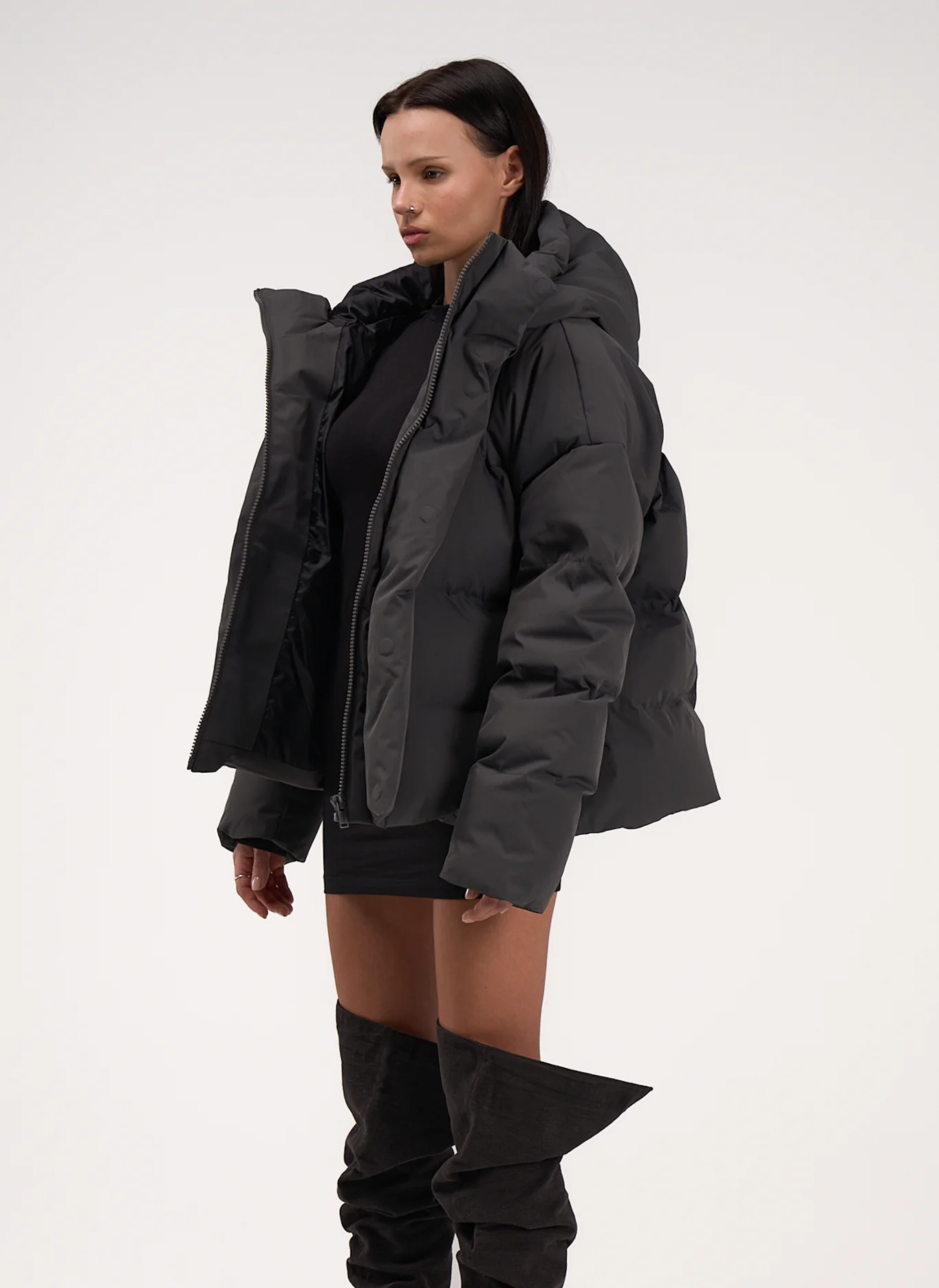 Пуховик Hooded AW25 Grey