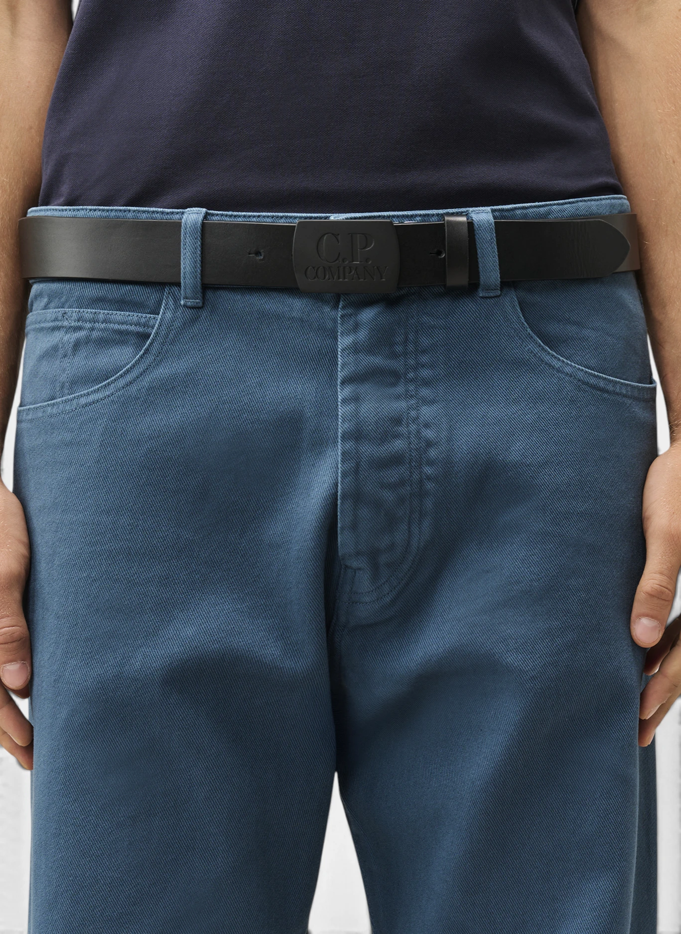 Ремень Leather Buckle Belt Black