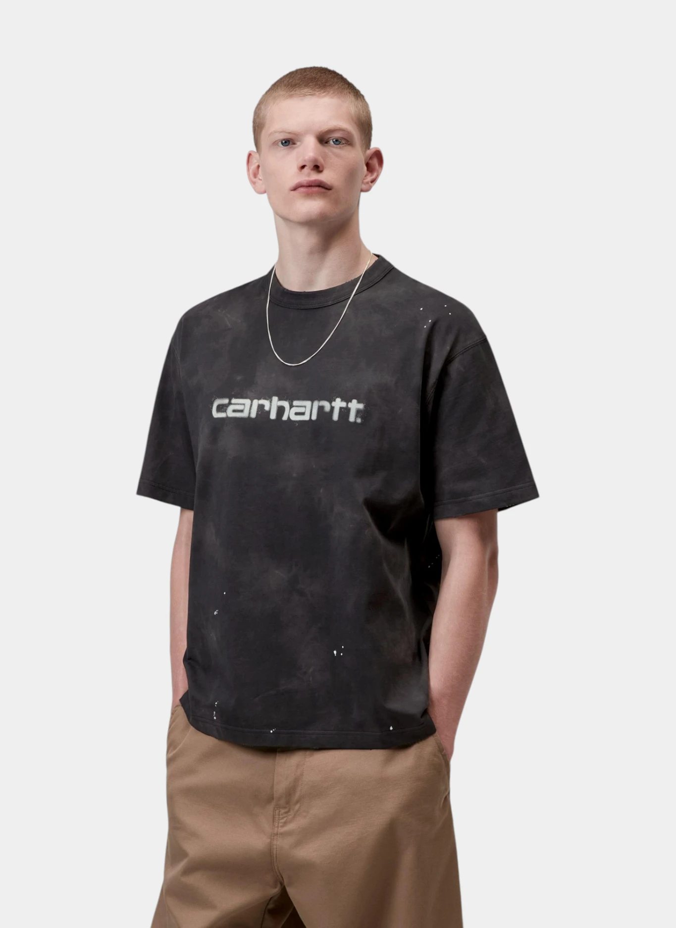 Футболка S/S Painter T-Shirt Black (Destroy Wash, Splatter)