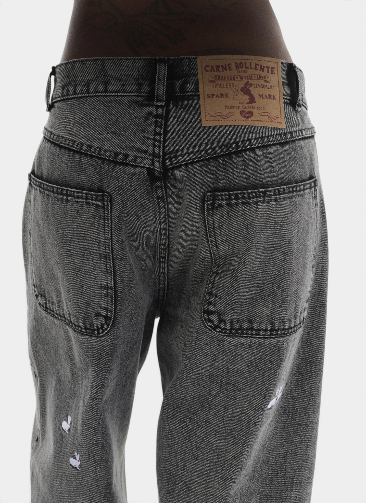 Джинсы A Billionhare Denim Pants Washed Black