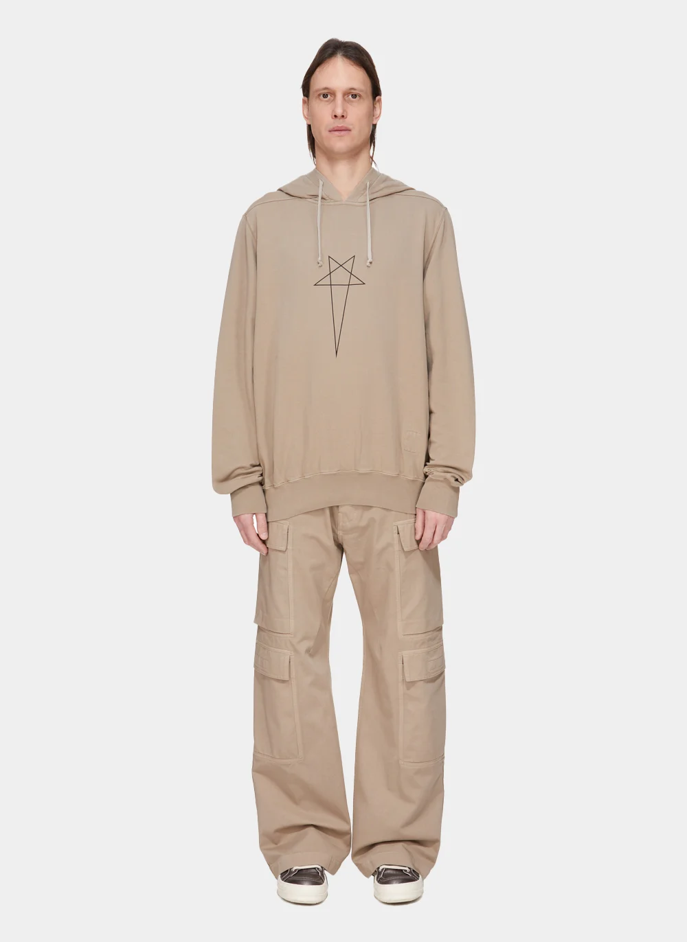 Худи Oversized Hoodie Pearl / Black