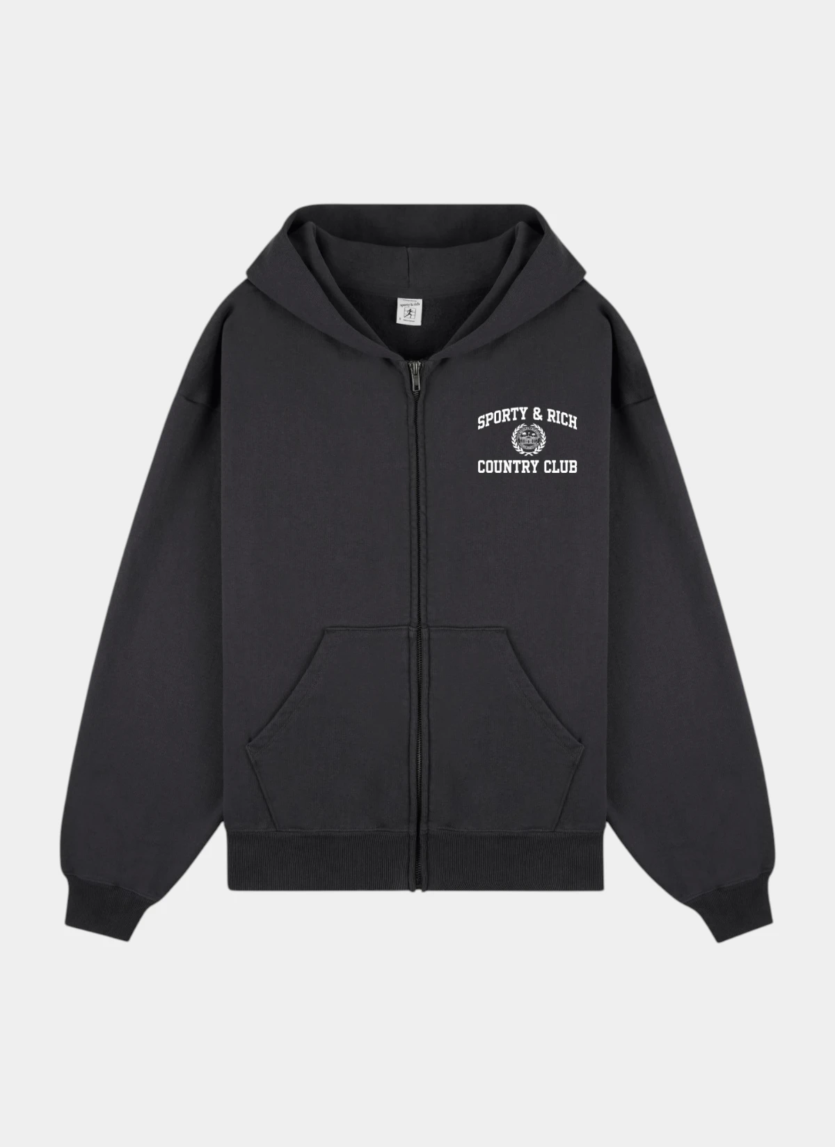 Худи на молнии Varsity Crest Zip Hoodie Carbon