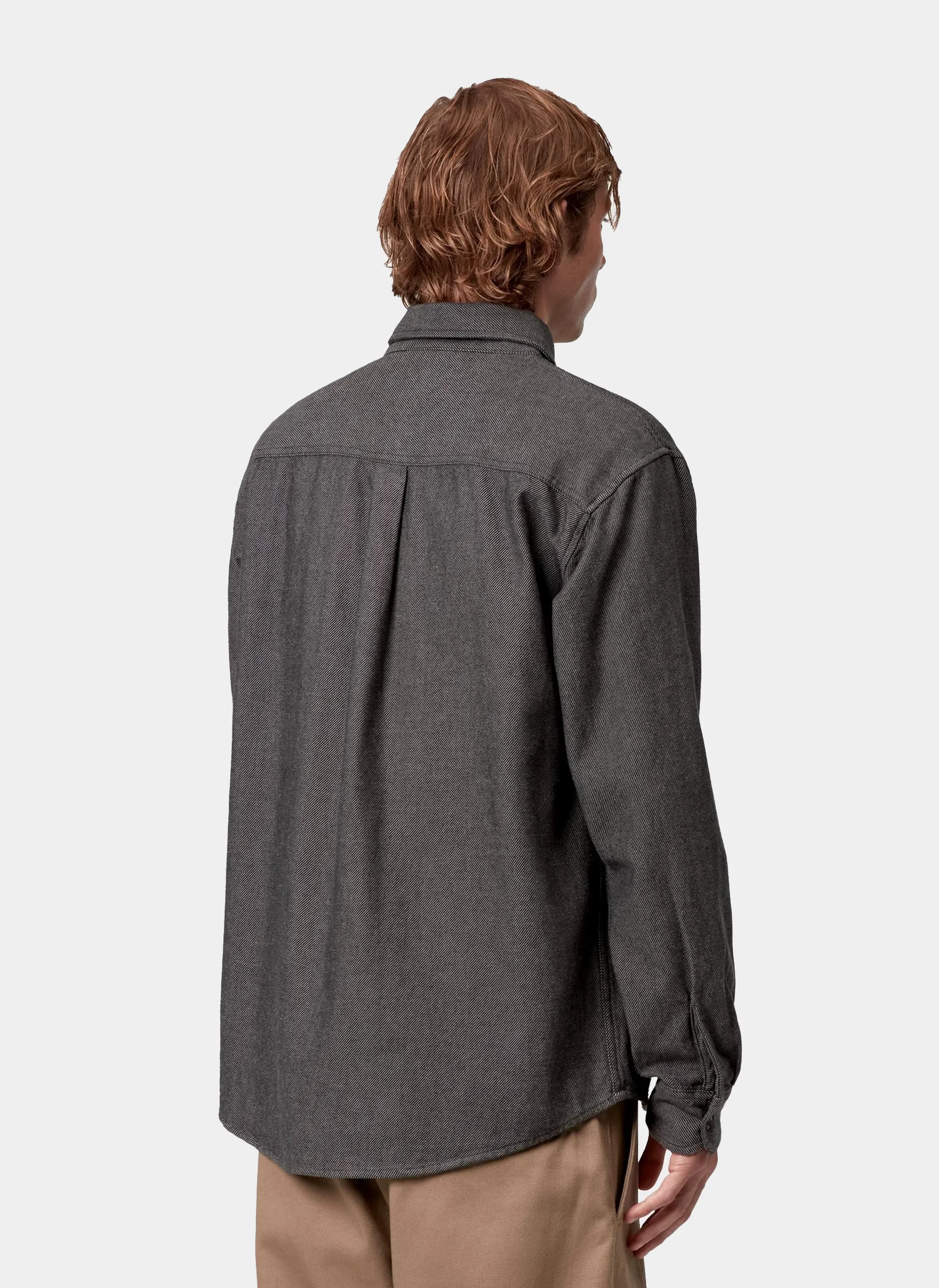 Рубашка L/S Edgar Shirt Black / Wax