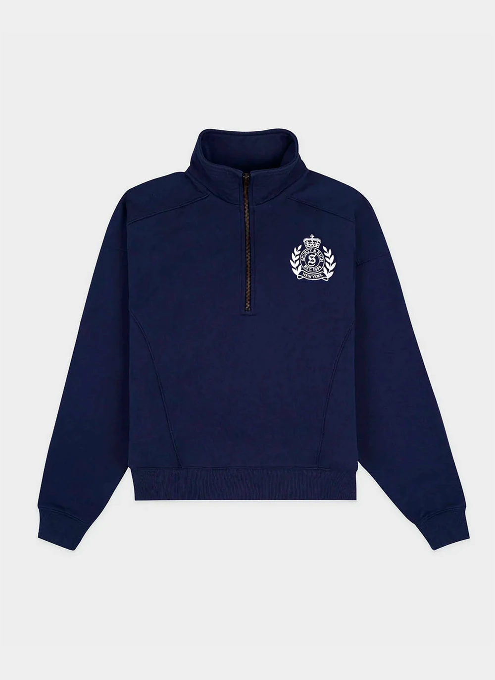 Свитшот H&W Crest Embroidered Quarter Zip Dark Navy