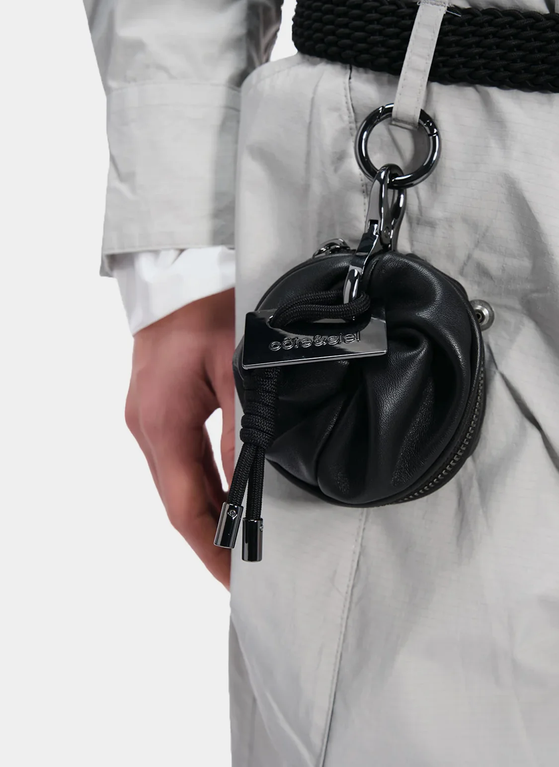 Сумка Keychain Aoos Nano Alias Leather Agate Black