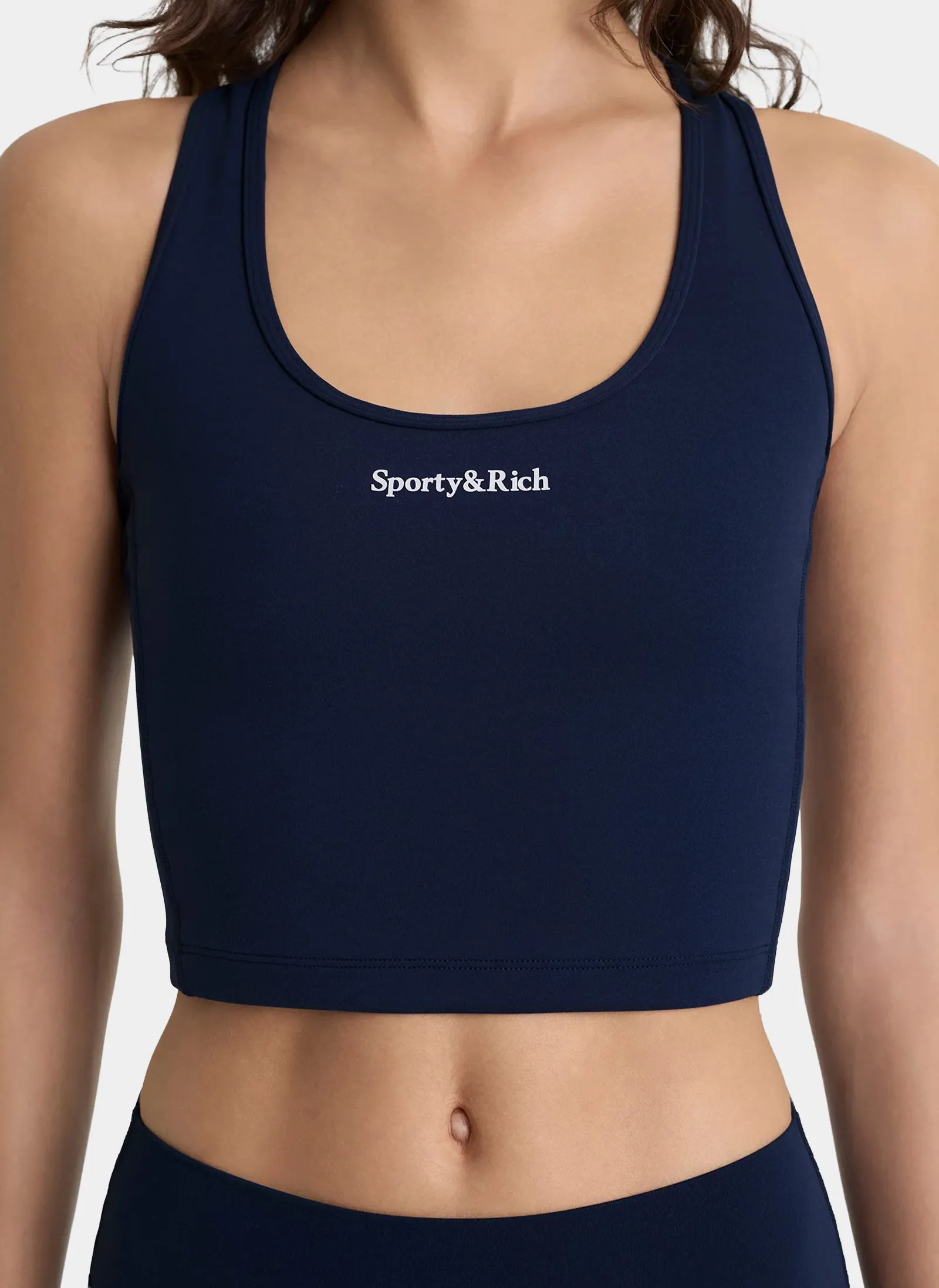Топ Serif Logo Sports Tank Dark Navy