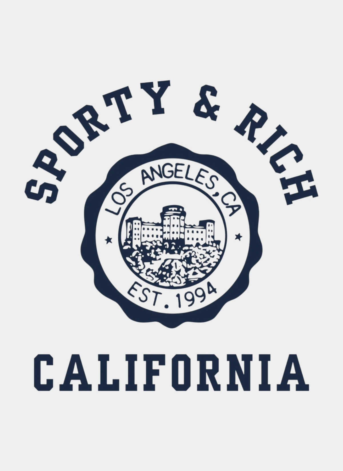 Футболка California Emblem Soft Ringer Tee White/Dark Navy