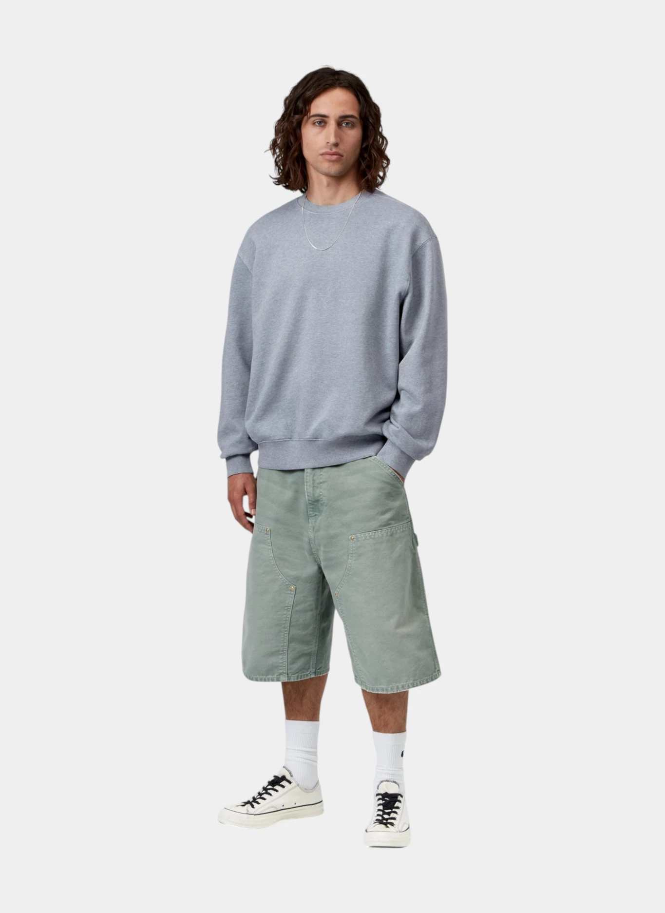 Свитшот Caspian Sweat Shady Blue Heather (Garment Dyed)
