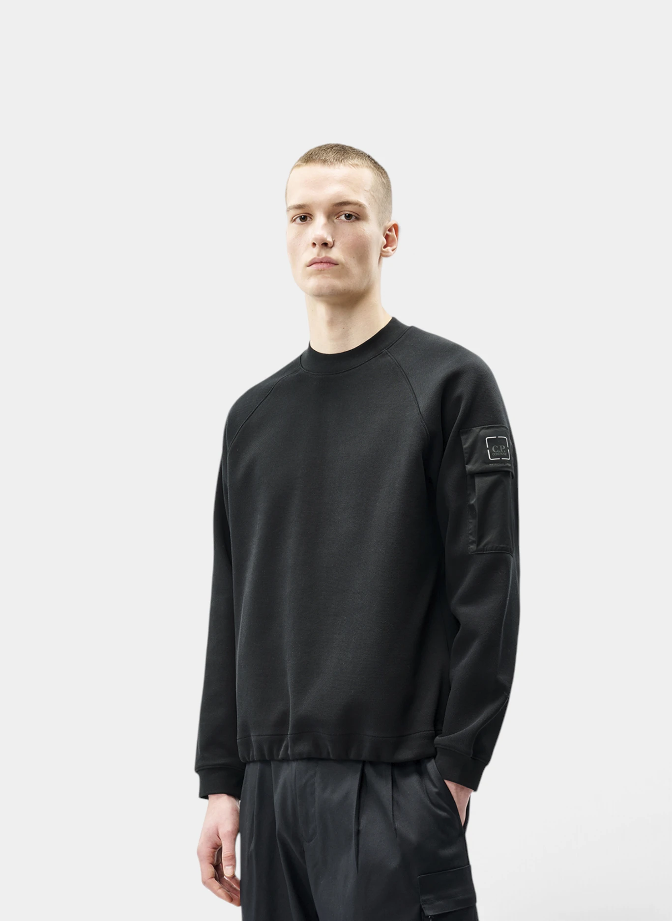 Свитшот Metropolis Series Double Face Piquet Crewneck Sweatshirt Black