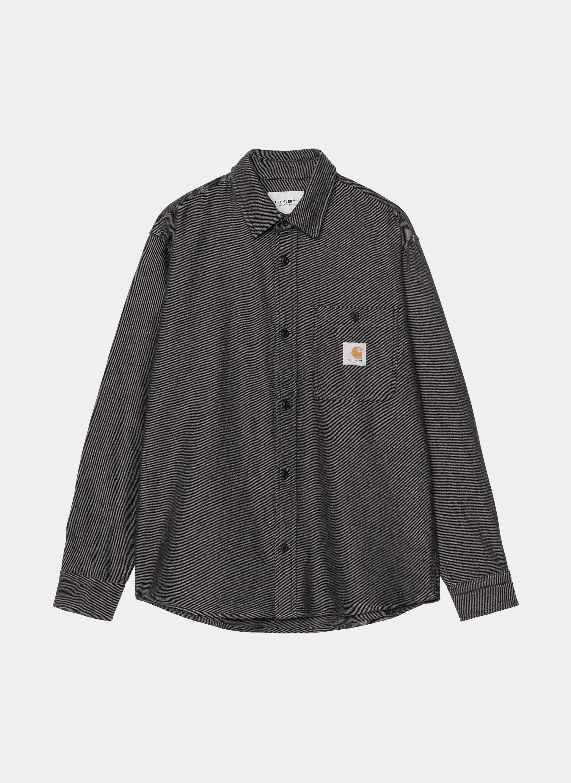 Рубашка L/S Edgar Shirt Black / Wax