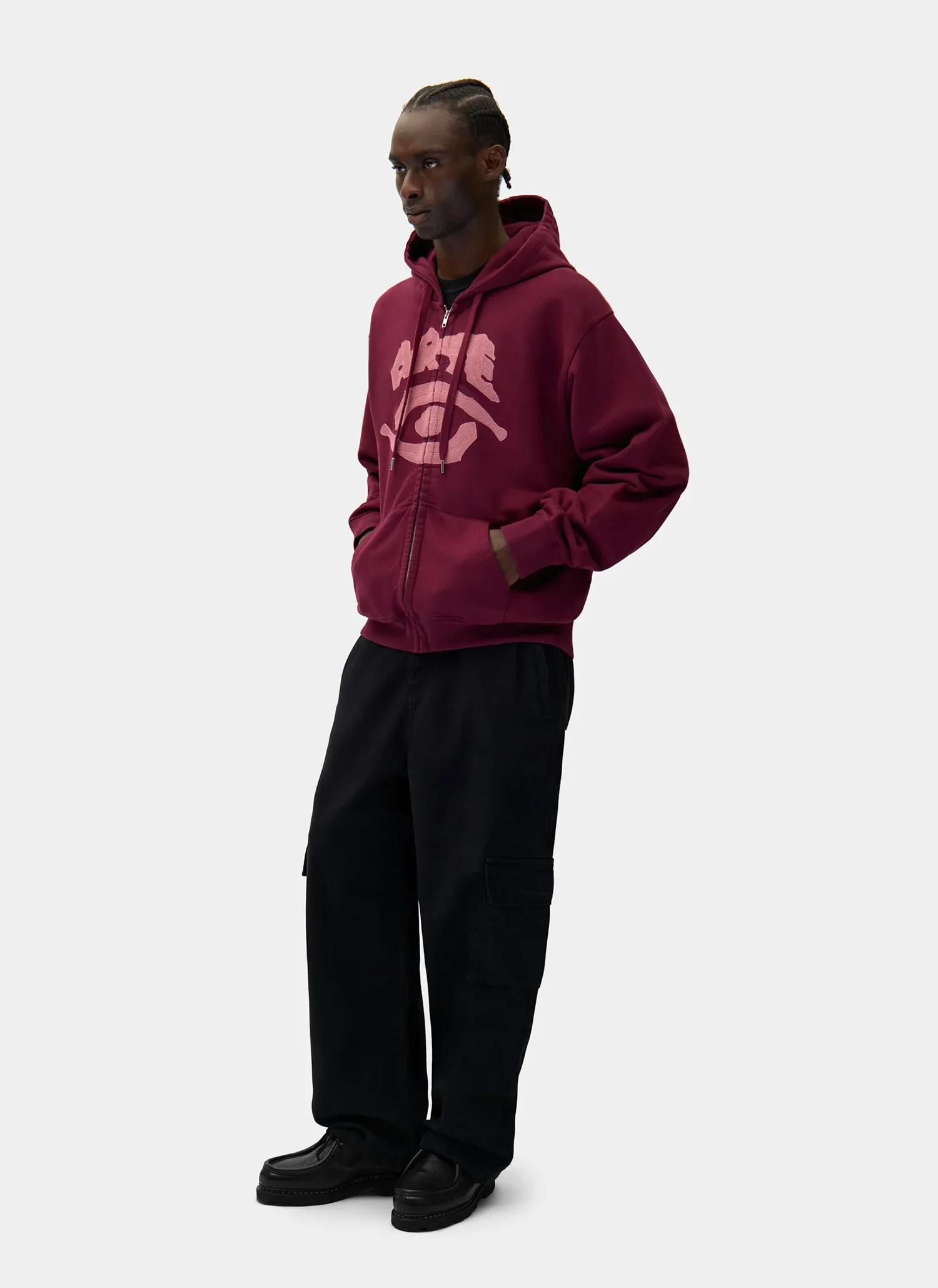 Худи на молнии Eye Front Zip Hoodie Bordeaux