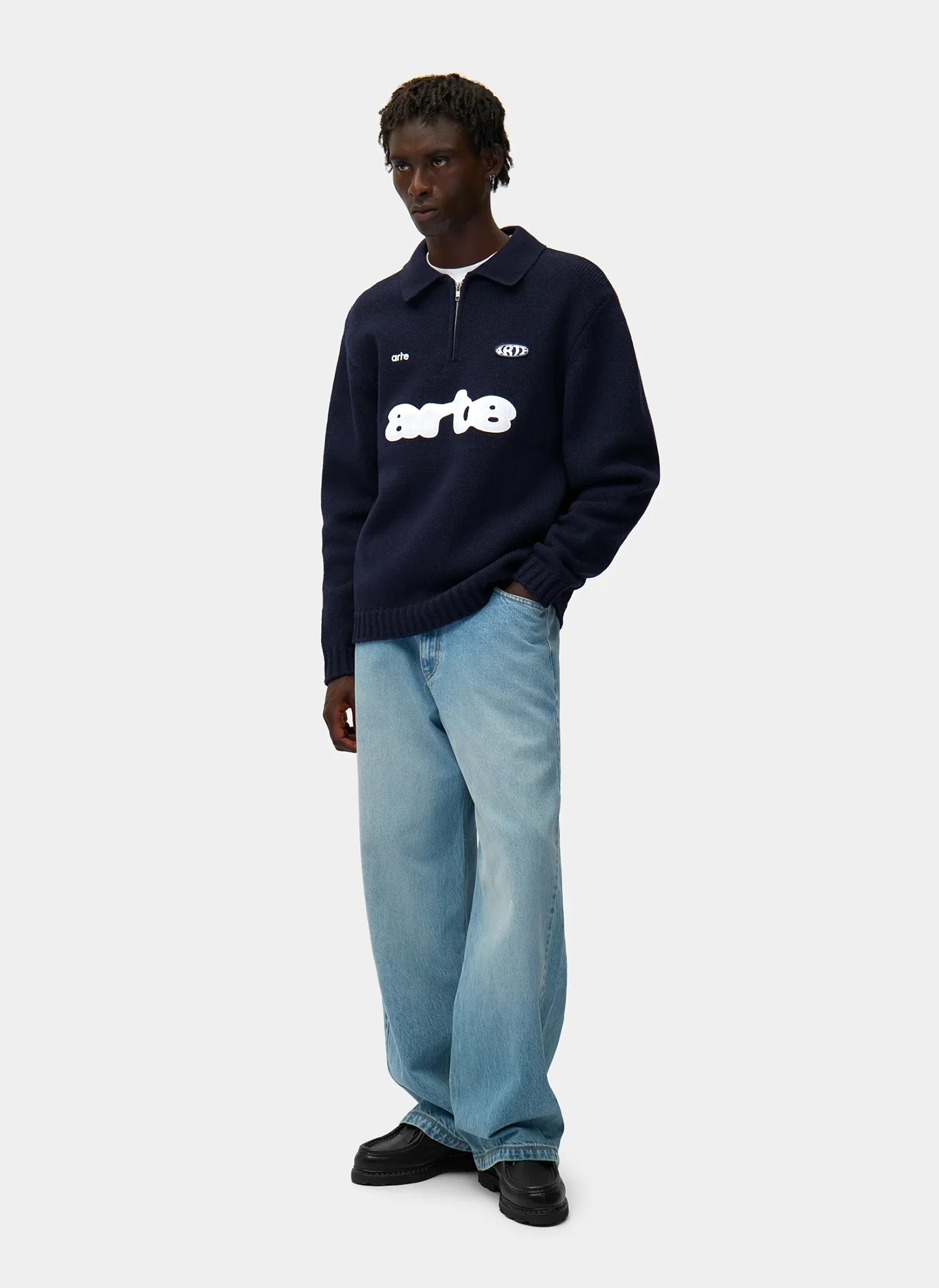 Джемпер Football Knit Polo Navy
