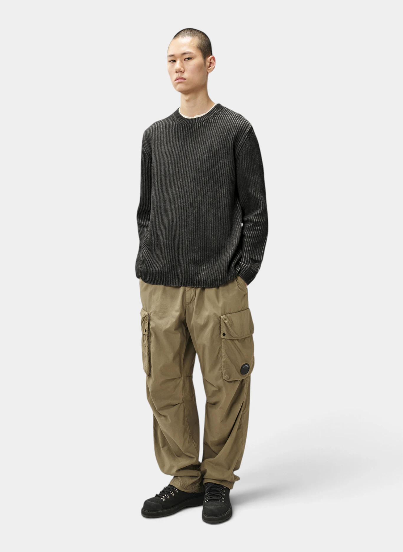 Свитер Cotton Chenille Special Dyed Crewneck Logo Sweater Raven