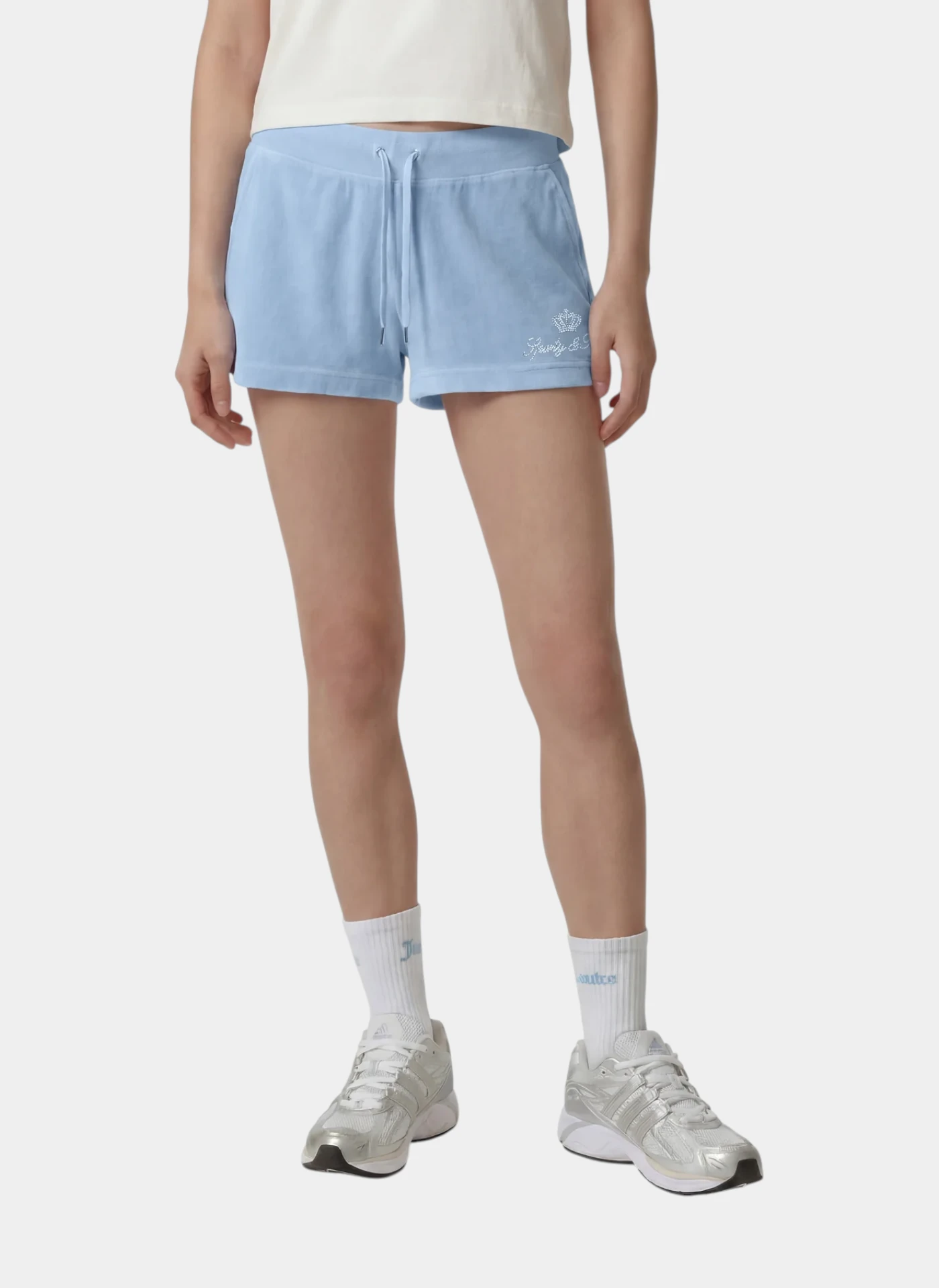Шорты Juicy Script Velour Short Sky Blue