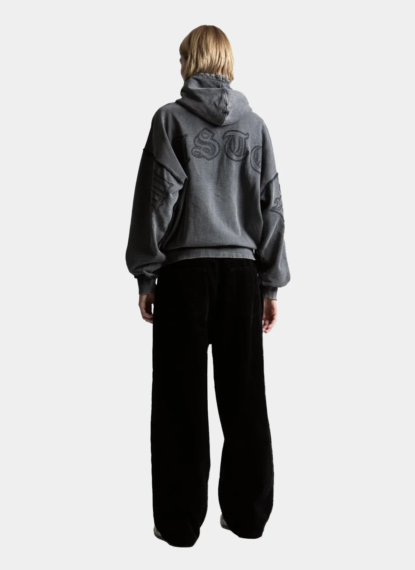 Худи на молнии Kingdom Curve Faded Zip Hoodie Faded Black