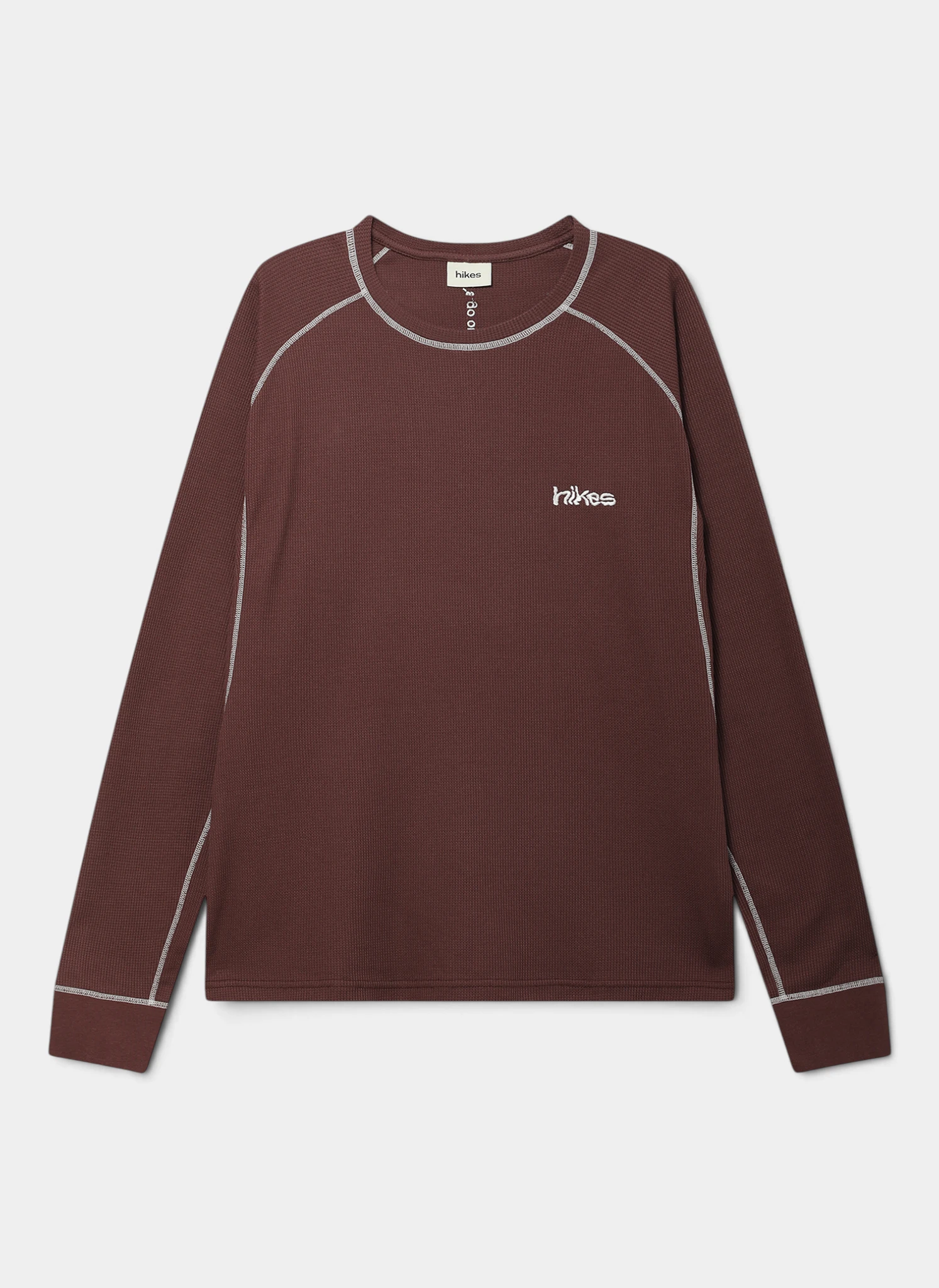 Лонгслив Logo Waffle LS Tee Brown