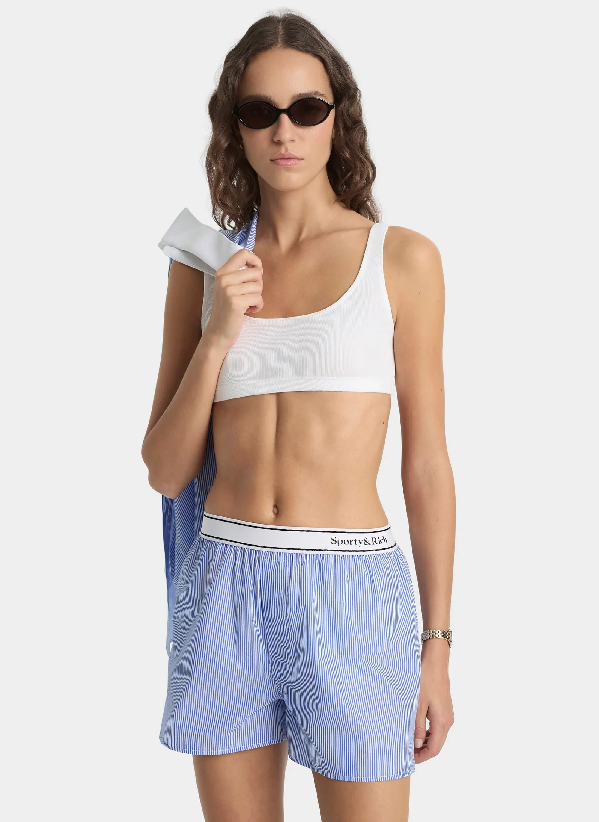 Шорты Serif Logo Boxer Navy Stripe