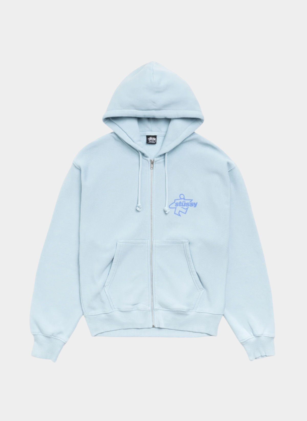 Худи на молнии Surf Size Gar. Dyed Zip Hood Sky Blue