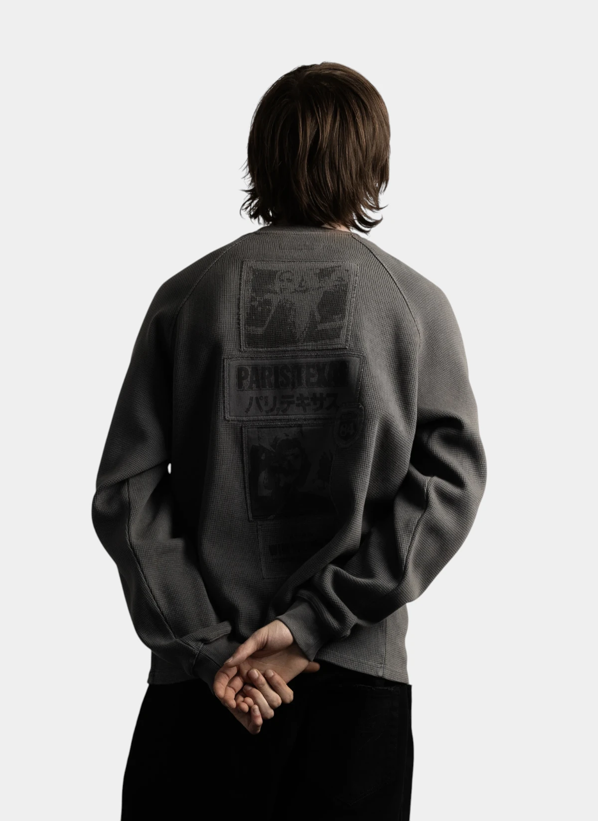 Свитшот Terlingua Waffle Sweatshirt Charcoal