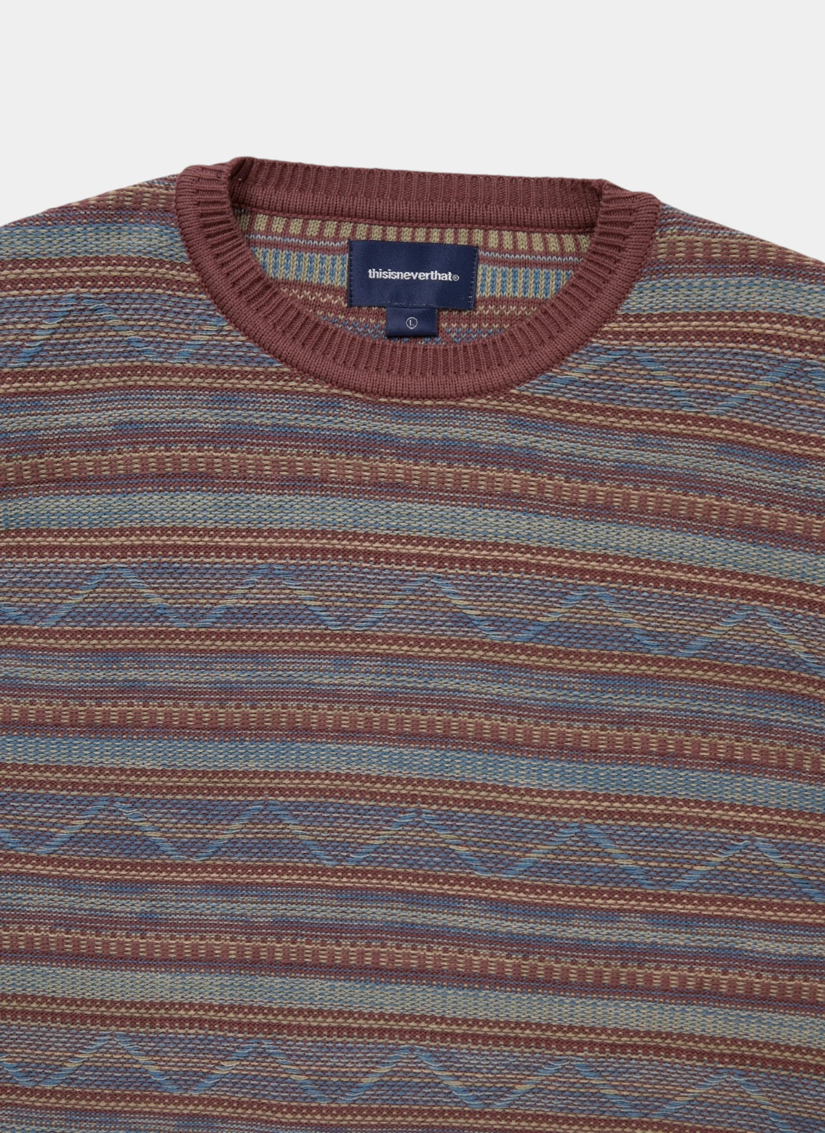 Свитер Pattern Knit Crew Magenta