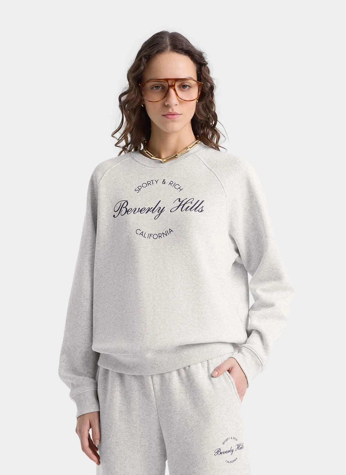 Свитшот Beverly Script Soft Crewneck Heather Gray