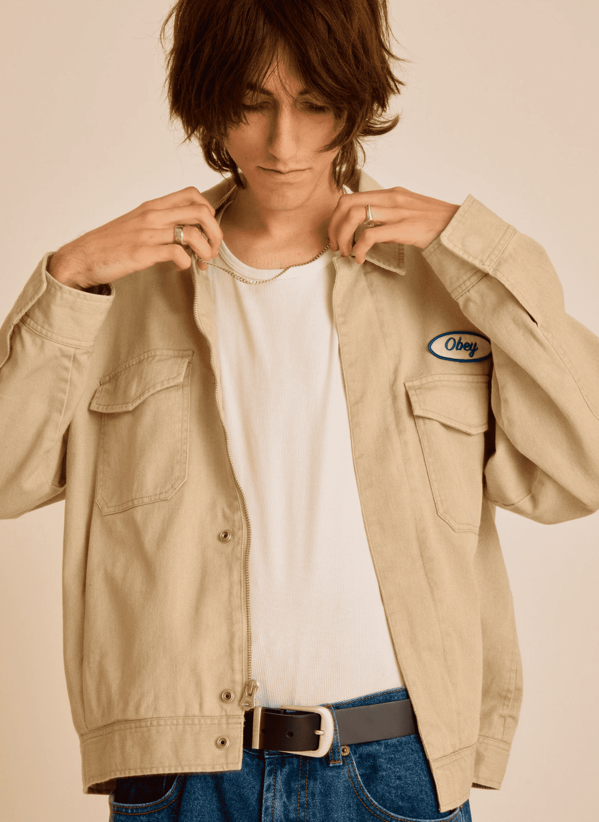 Куртка Tilton Work Jacket Silver Grey Faded Wash