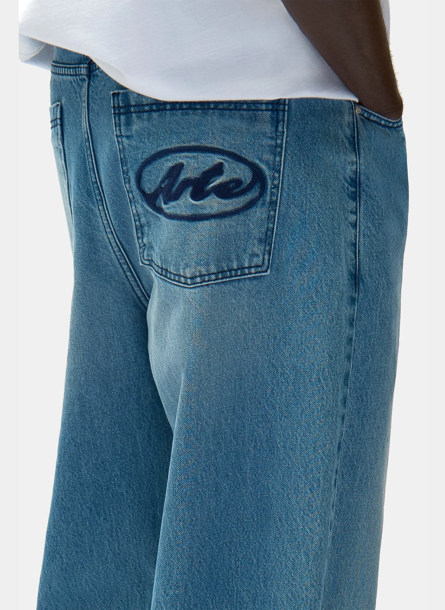Джинсы Circle Logo Pocket Pants Blue