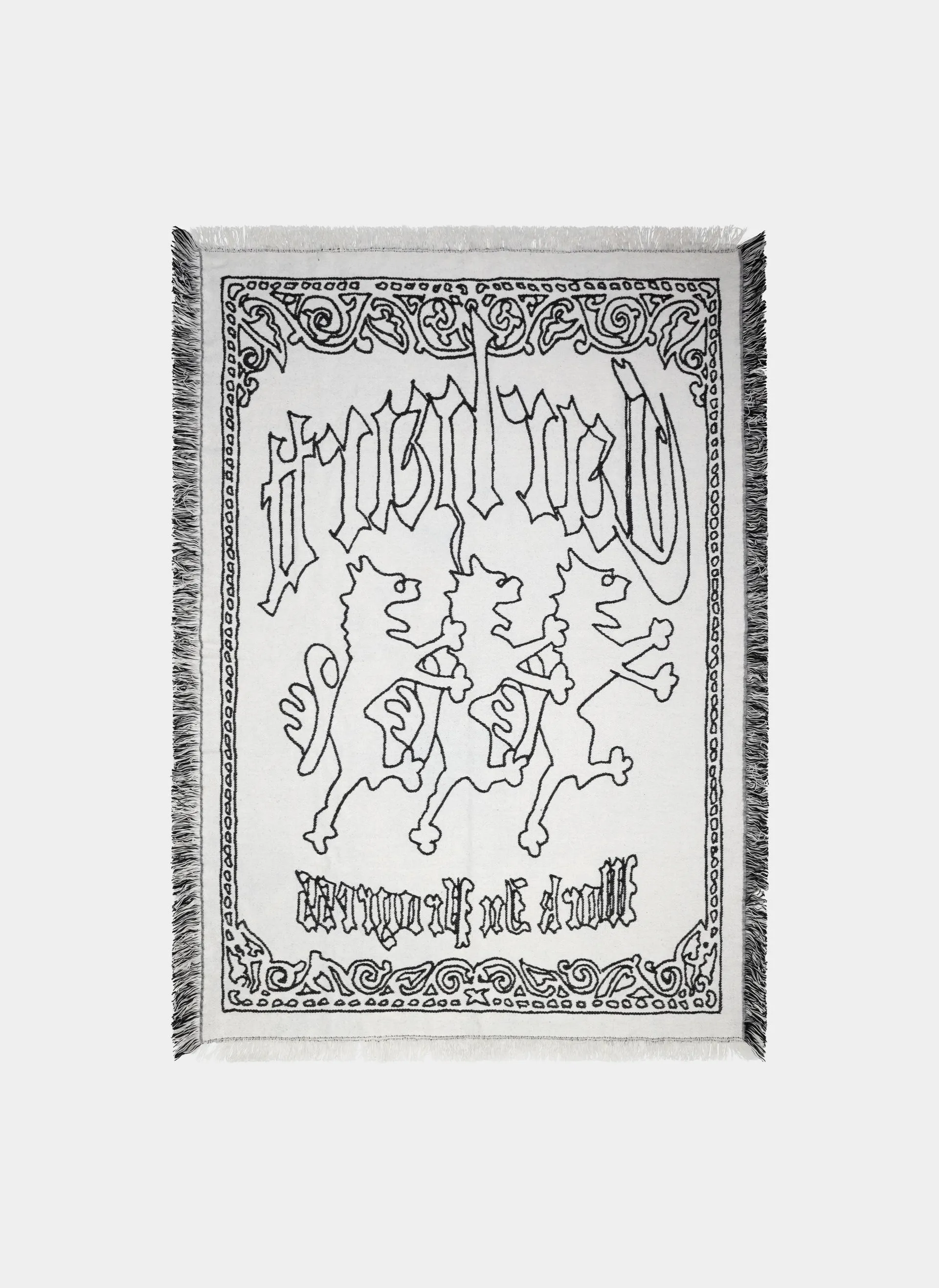 Плед Hackwork Blanket Black / Wax