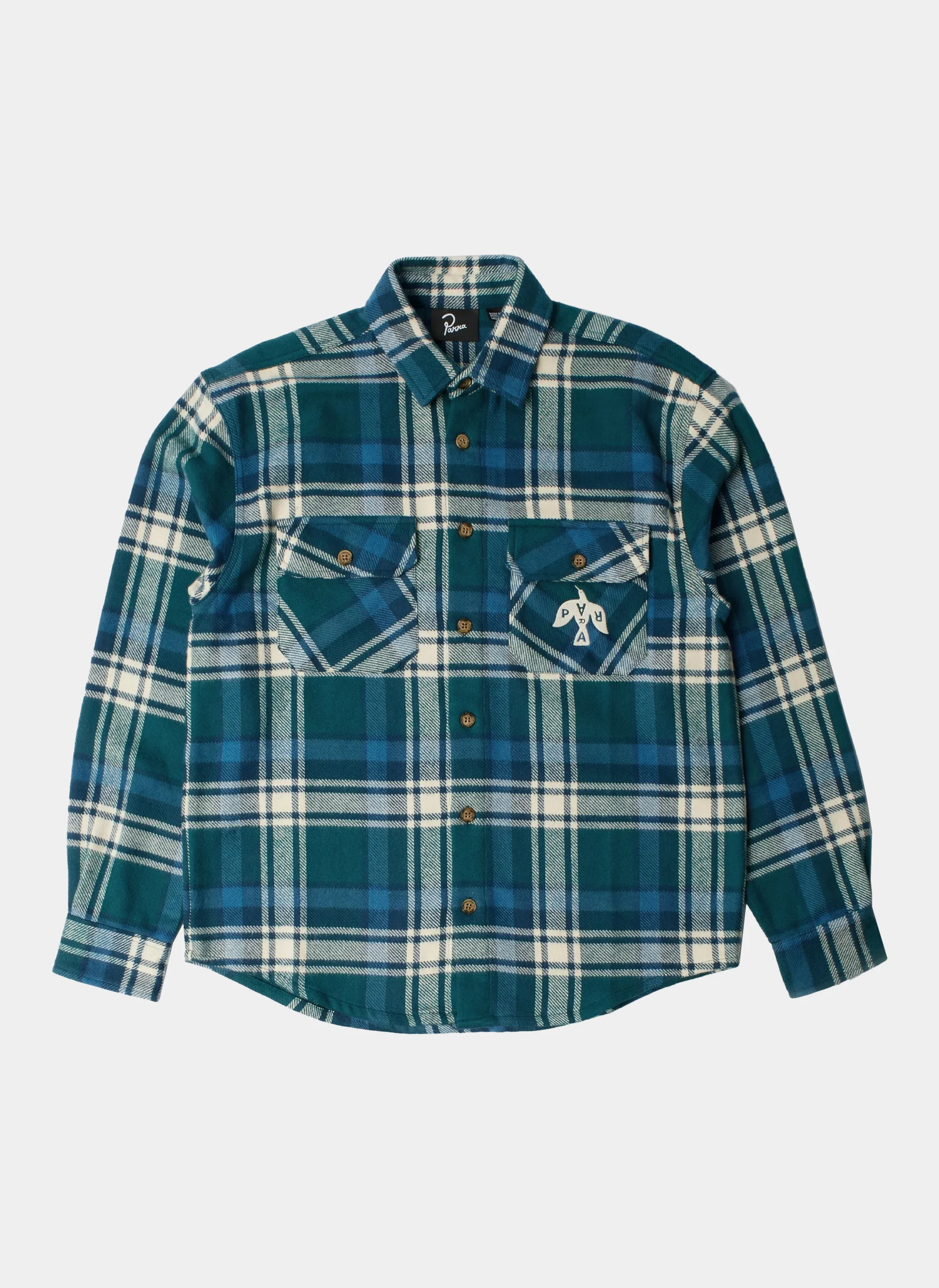 Овершот Crow Flanel Shirt Pine Green