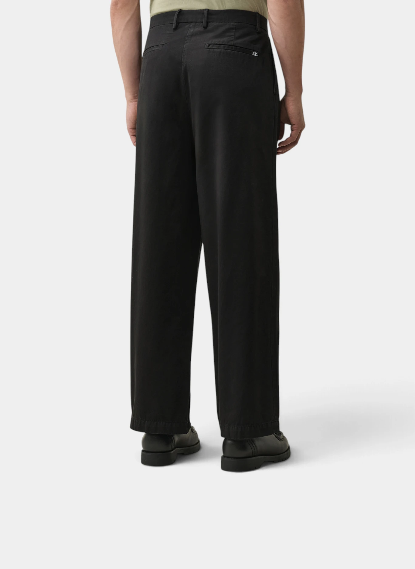 Брюки Cotton Gabardine Boxy Pleats Pants Black