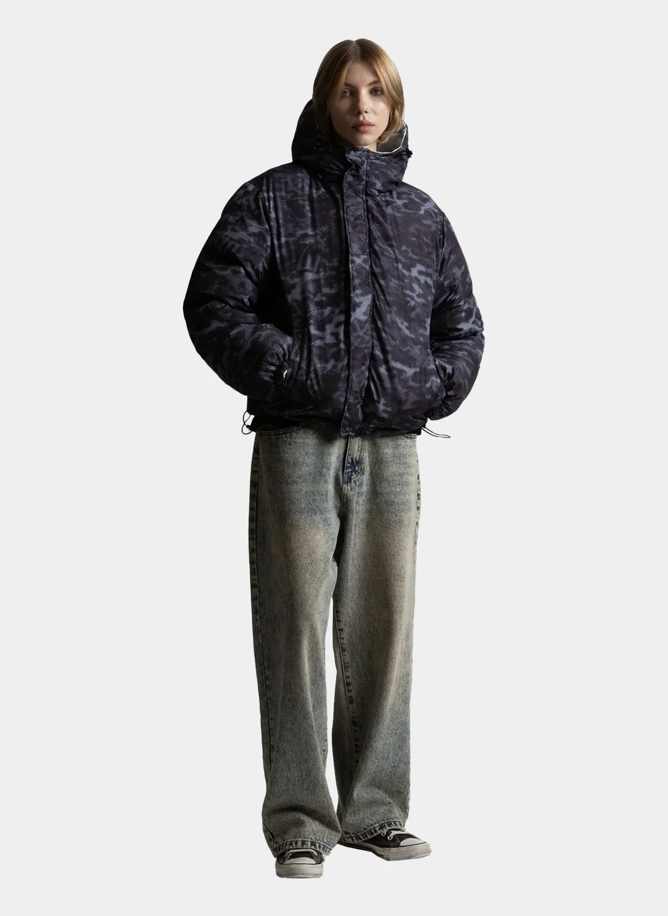 Пуховик Digicamo Reversible Puffer Jacket Camo White/Black