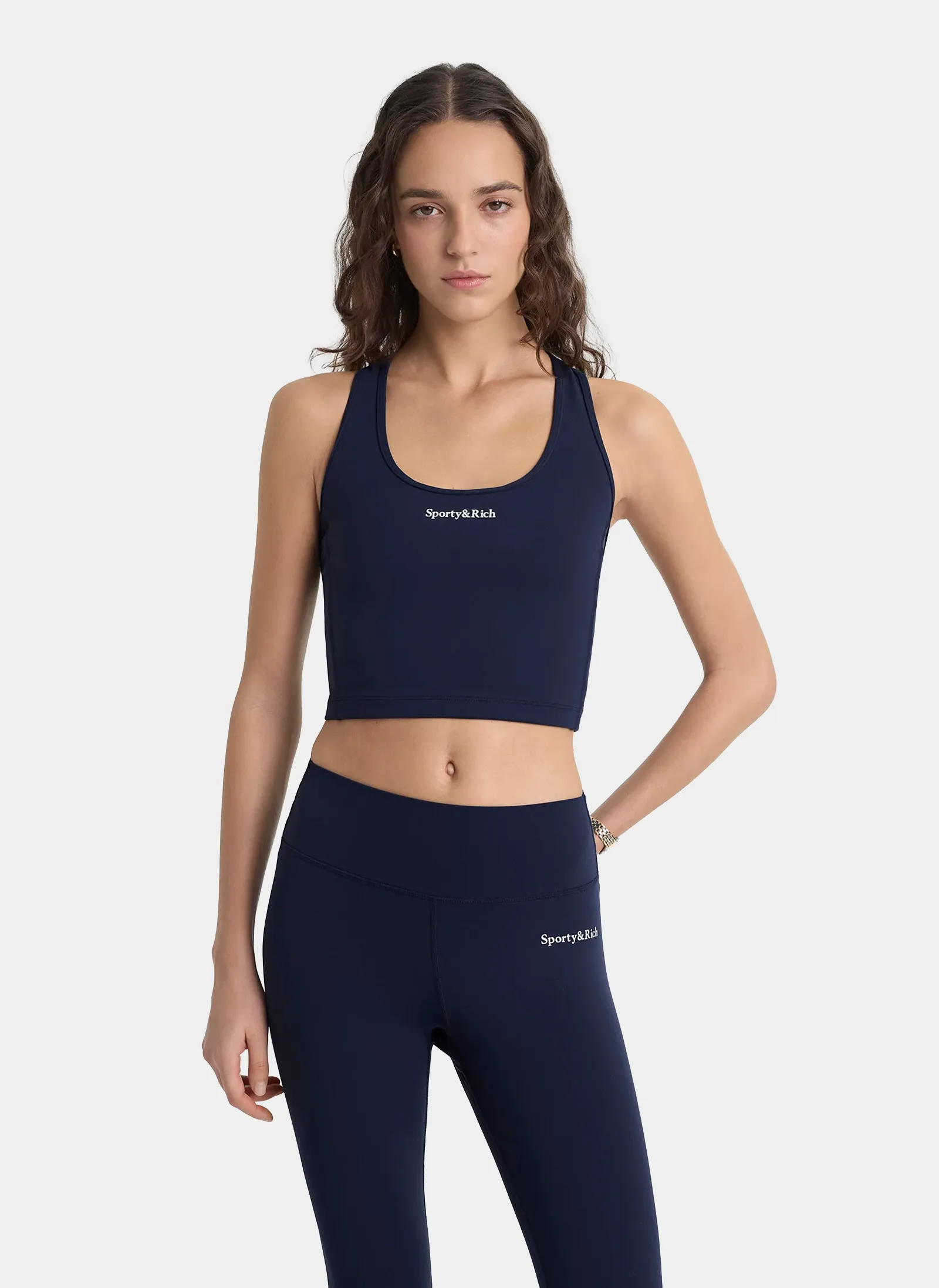 Топ Serif Logo Sports Tank Dark Navy