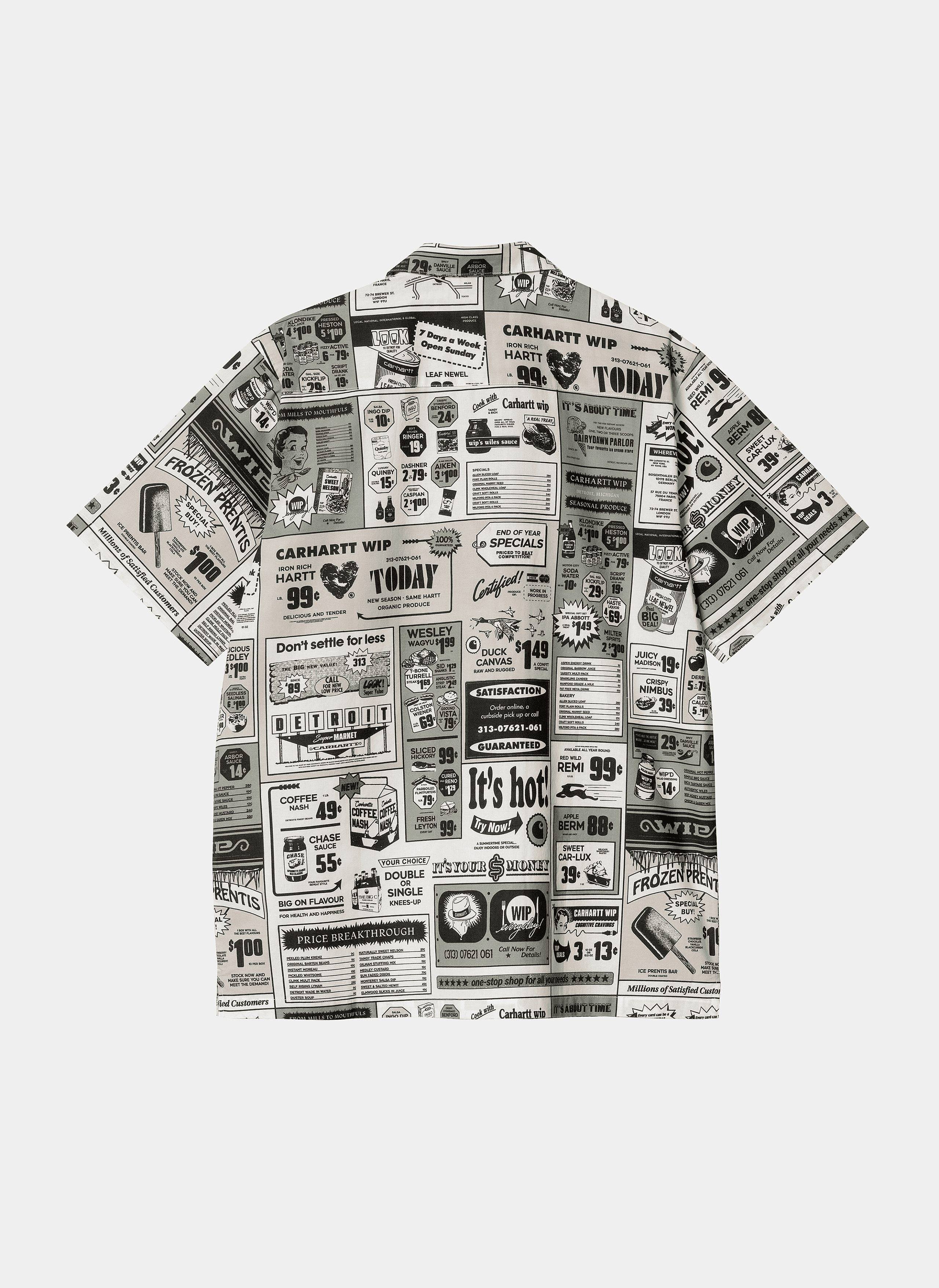 Рубашка S/S Catalogue Shirt Catalogue Print, Neutral