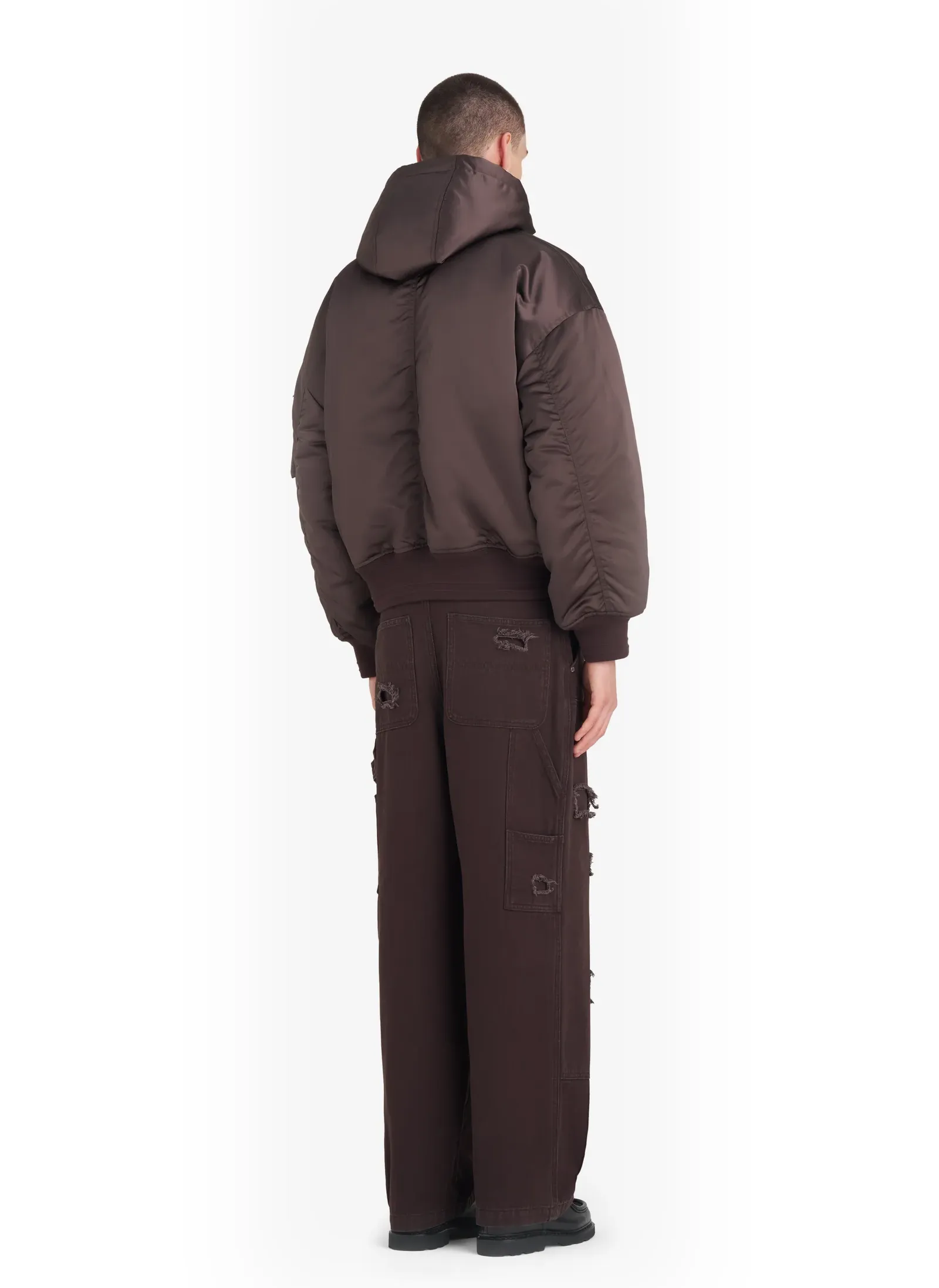 Бомбер Oversized Bomber Jacket Shale