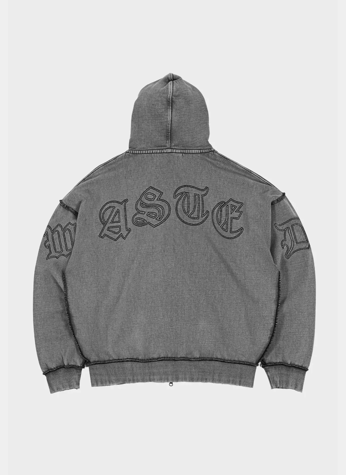 Худи на молнии Kingdom Curve Faded Zip Hoodie Faded Black