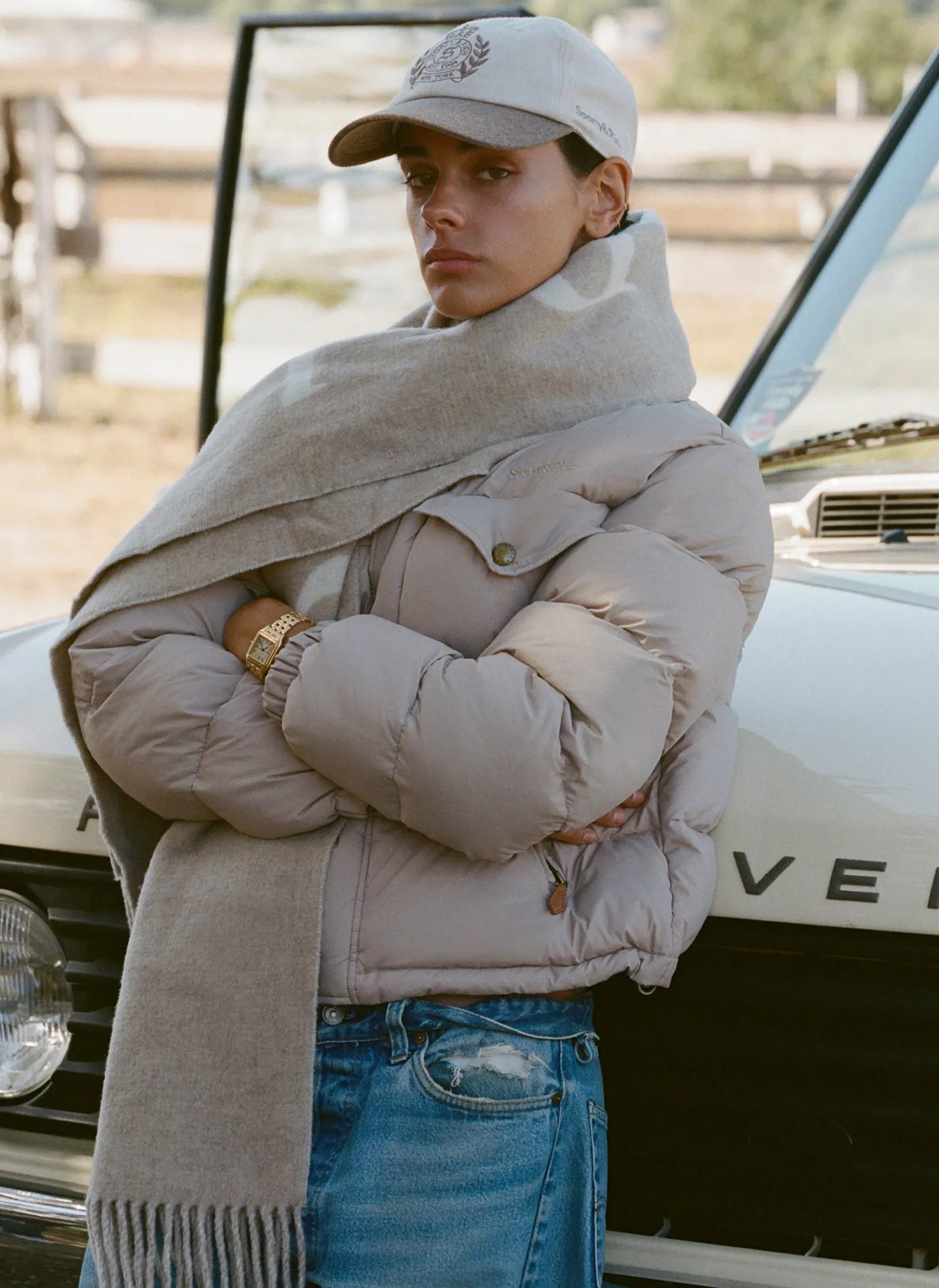 Шарф Big Serif Scarf Ecru