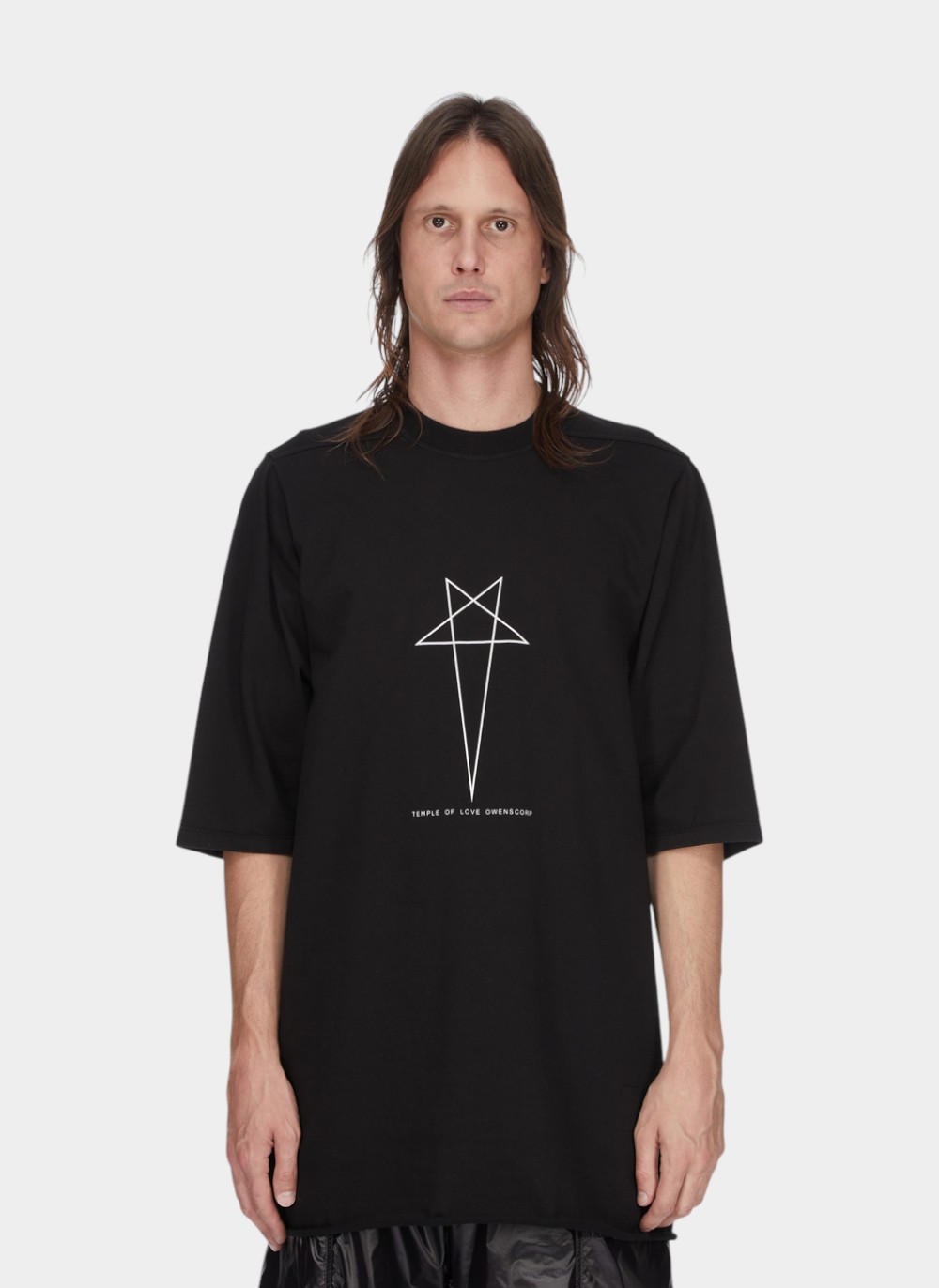 Футболка Temple Pentagram Jumbo Print SS T-Shirt  Black / Milk