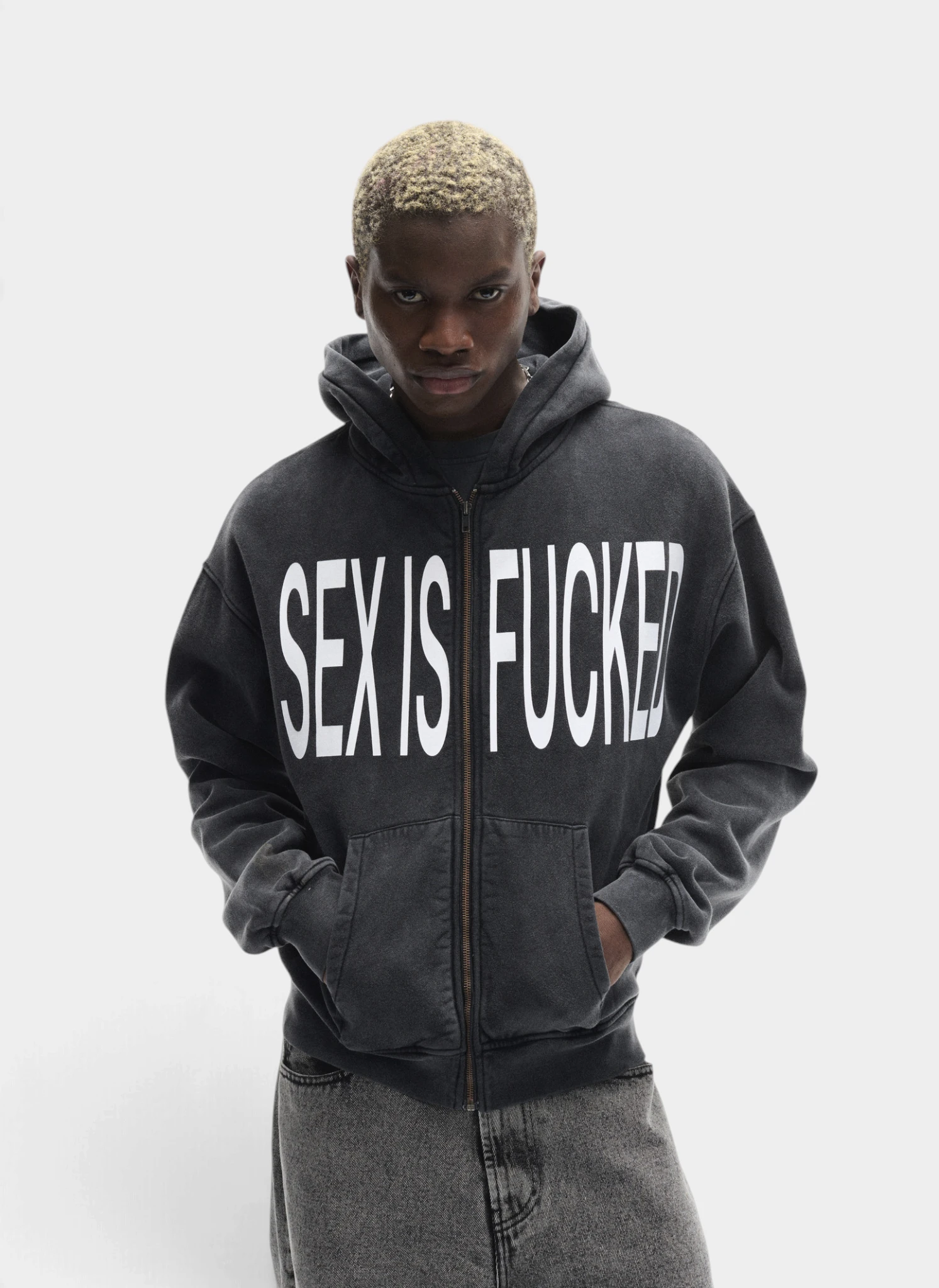 Худи на молнии Censor Me Baby Zip Hoodie Off-Black