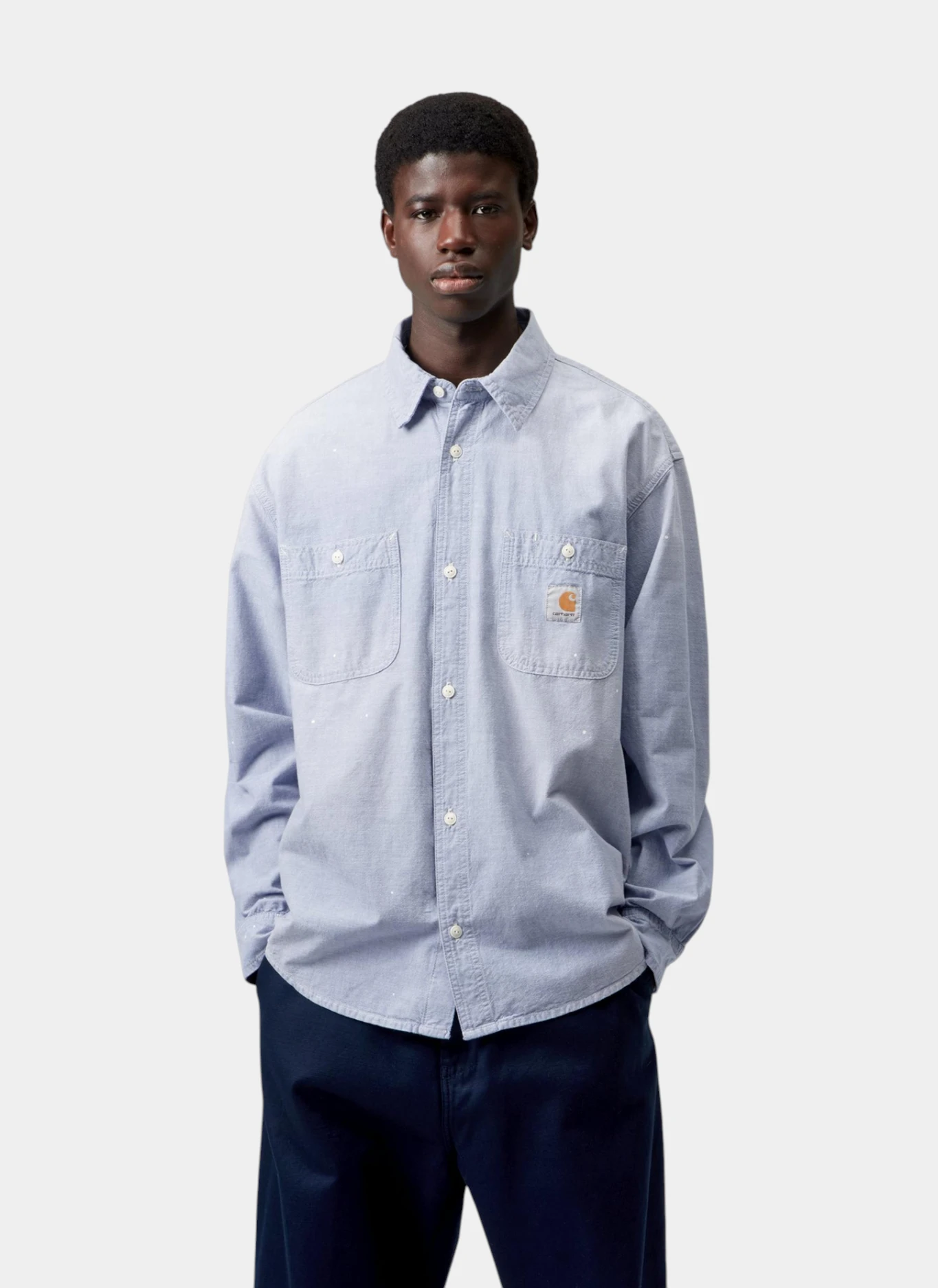 Рубашка L/S Painter Shirt Blue (Worn Used, Splatter)