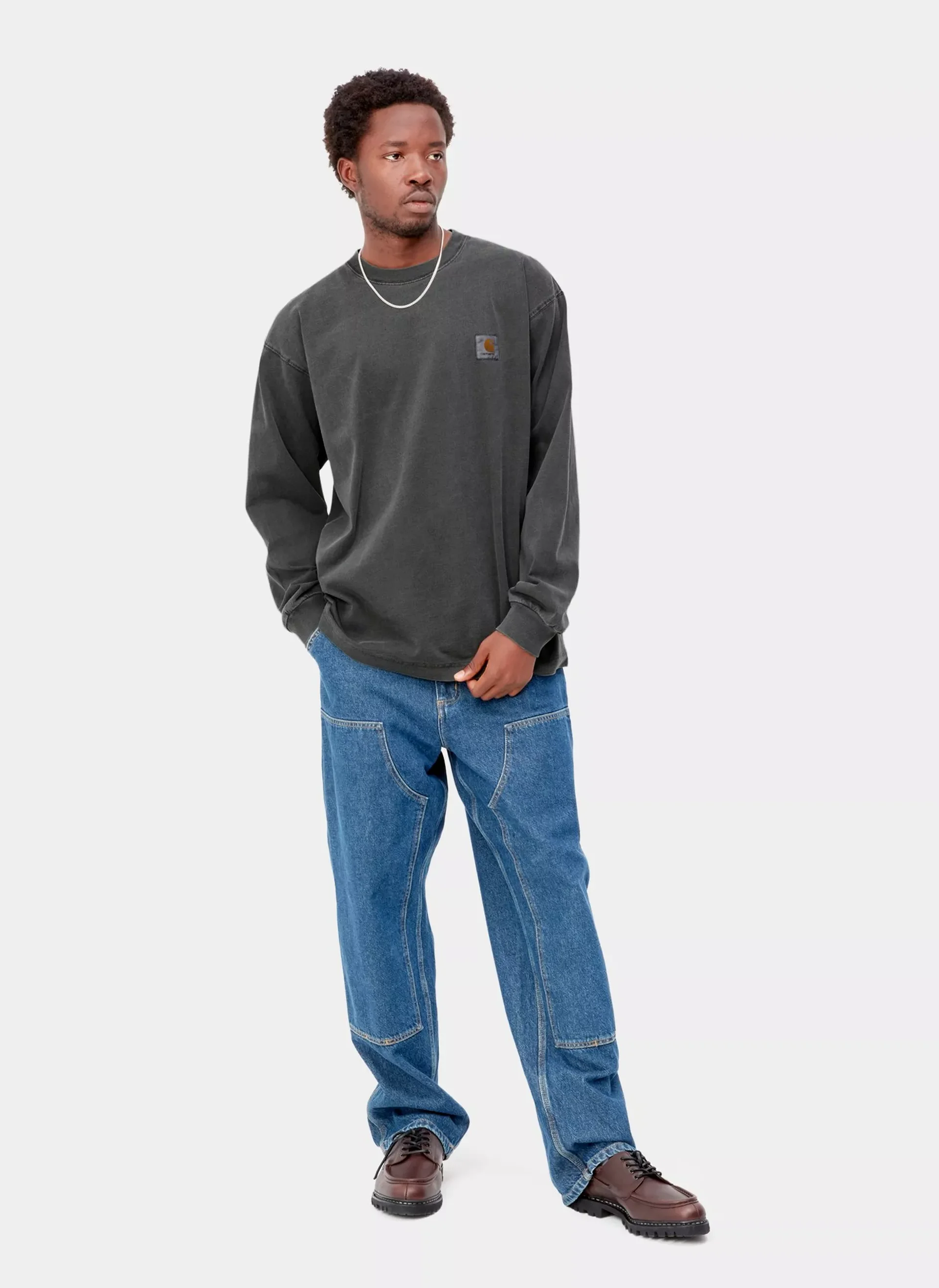 Лонгслив L/S Nelson T-Shirt Black (Garment Dyed)