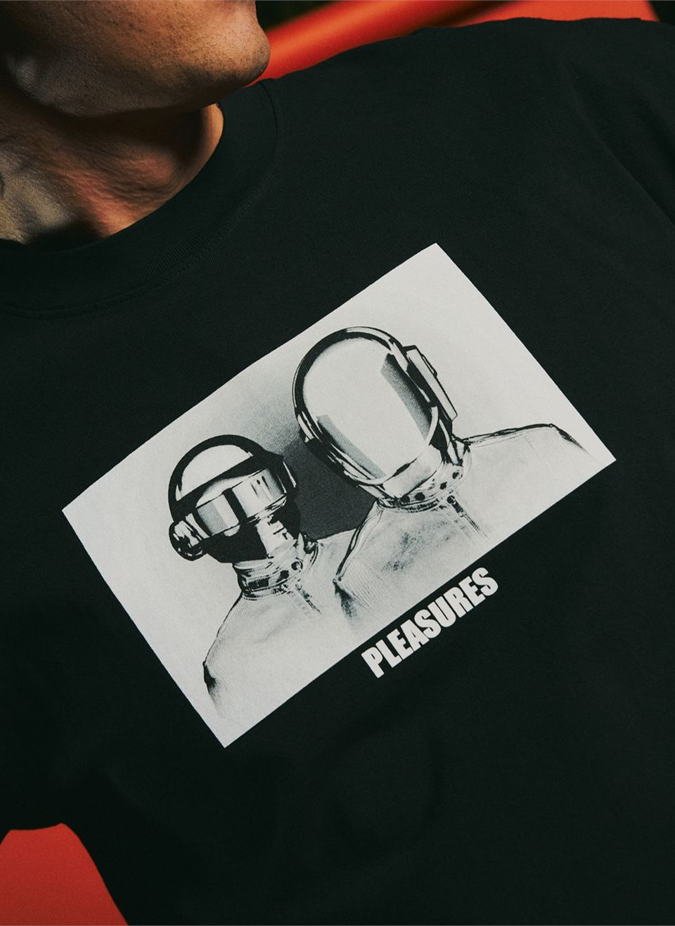 Футболка Pleasures x Daft Punk Inverted T-Shirt Black