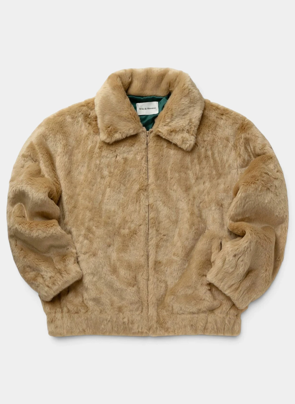 Куртка La Fausse Fourrure Slogan Beige