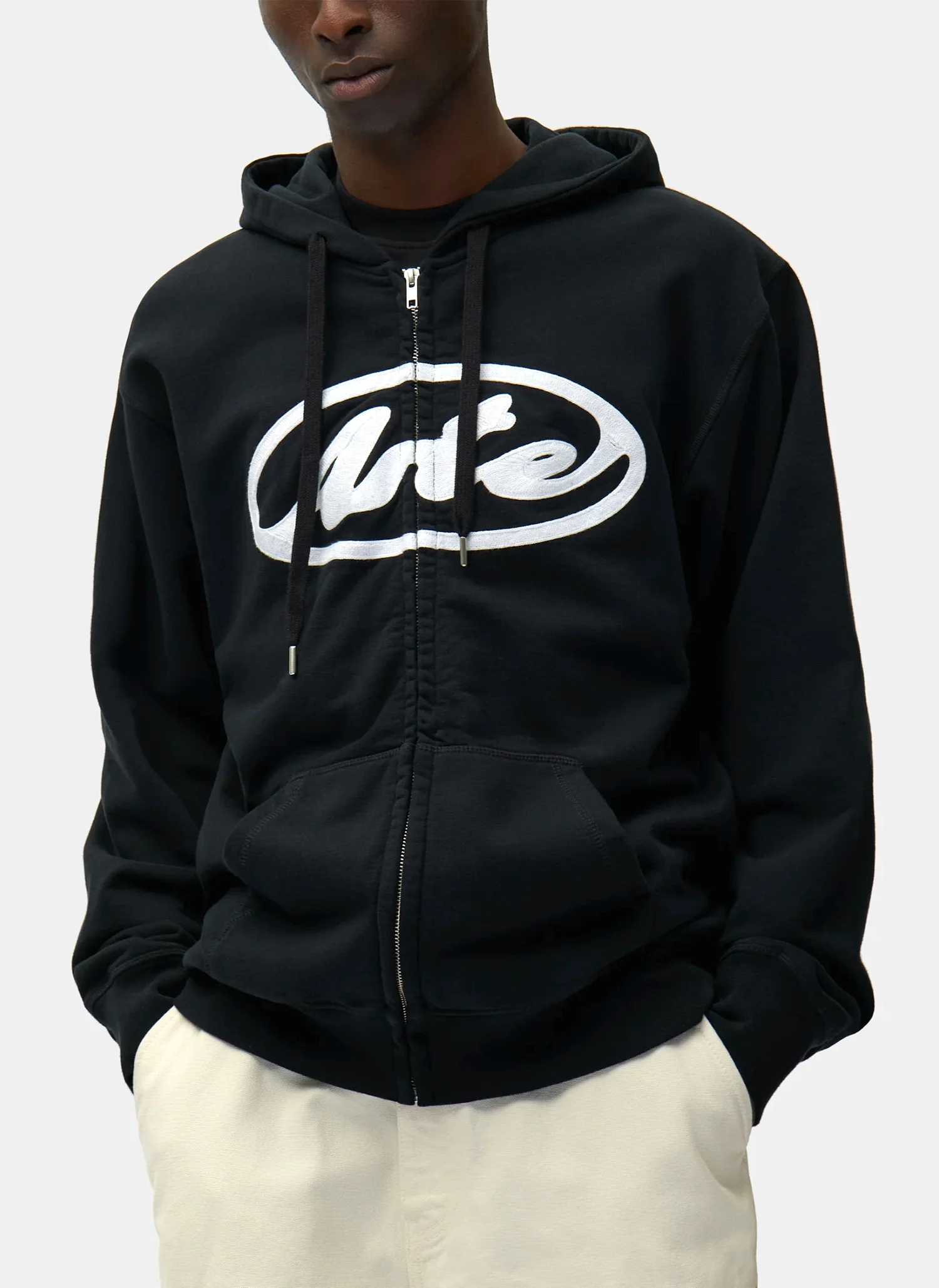 Худи на молнии Circle Logo Zip Hoodie Black