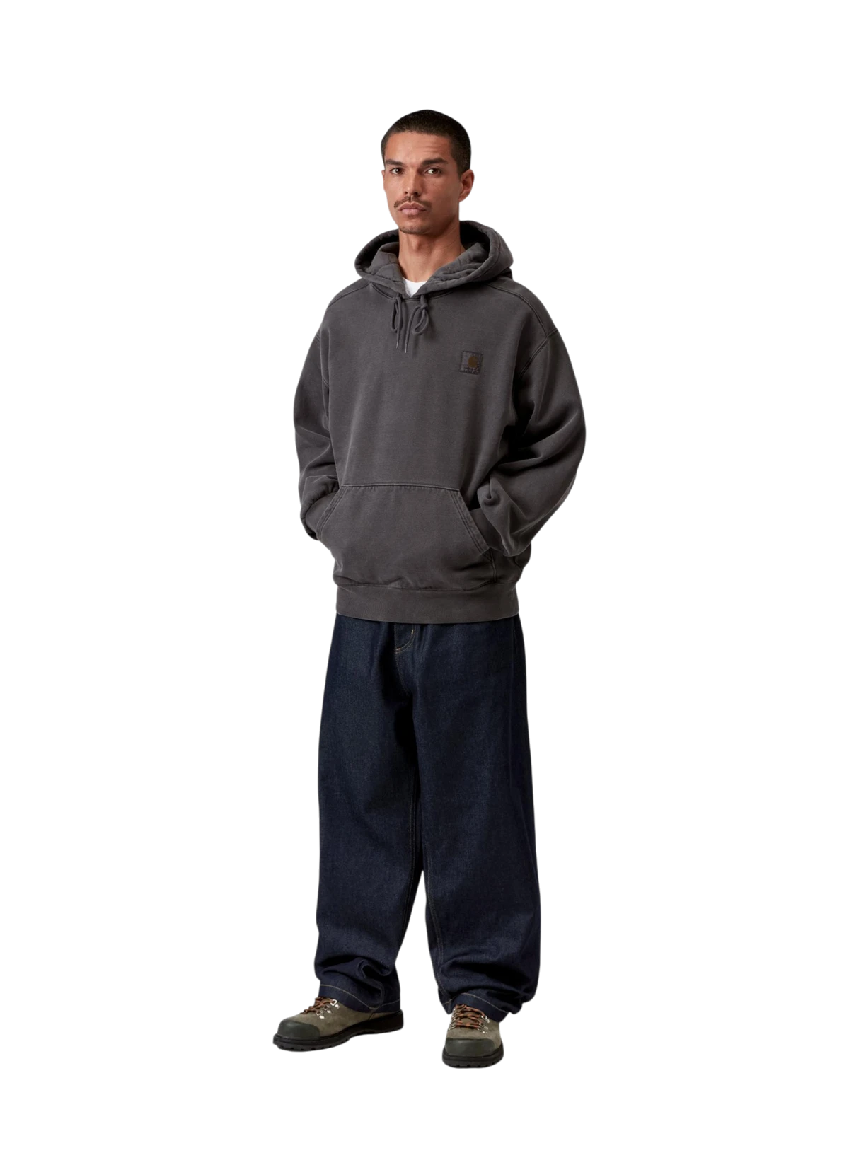Худи Hooded Nelson Sweat Black (Garment Dyed)