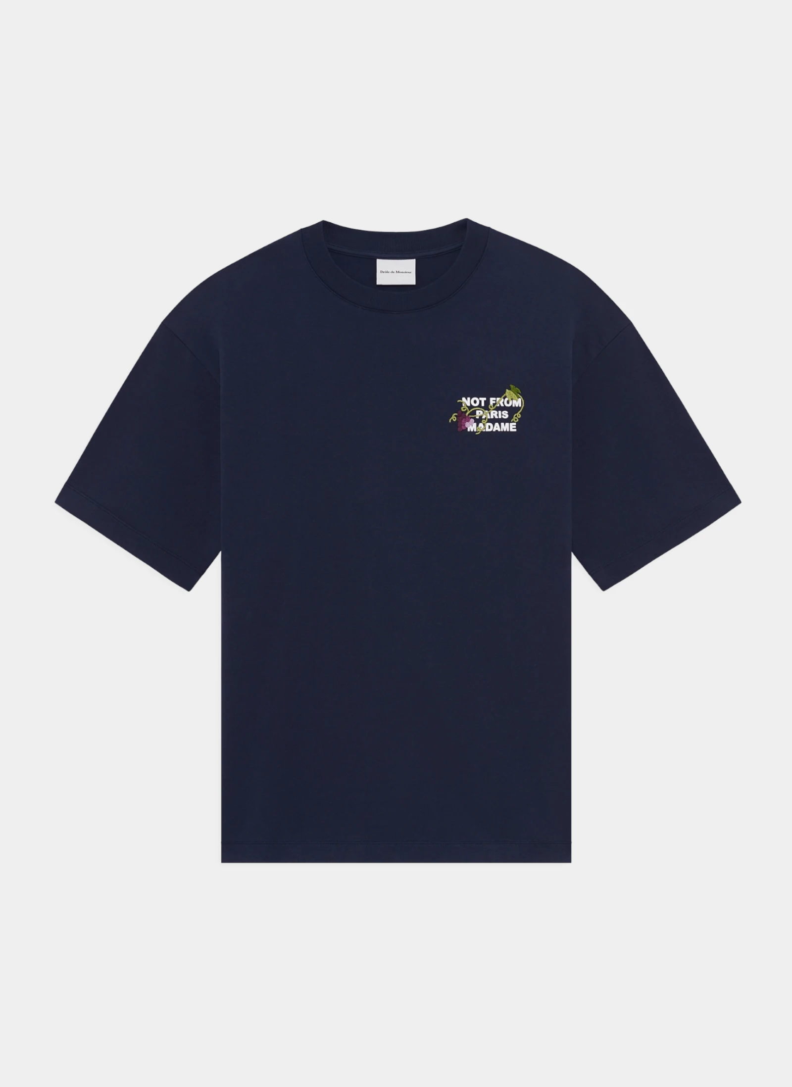 Футболка Vine Embroidered Slogan T-shirt Navy