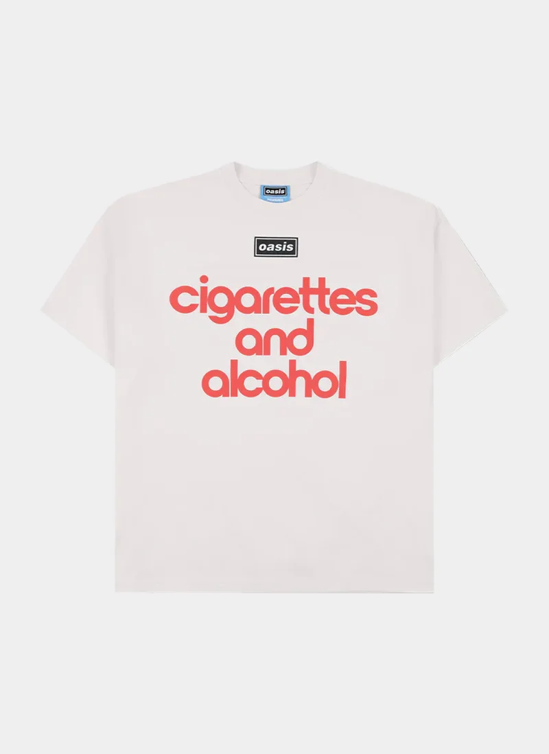 Футболка Pleasures х Oasis Nordique T-Shirt Vintage White
