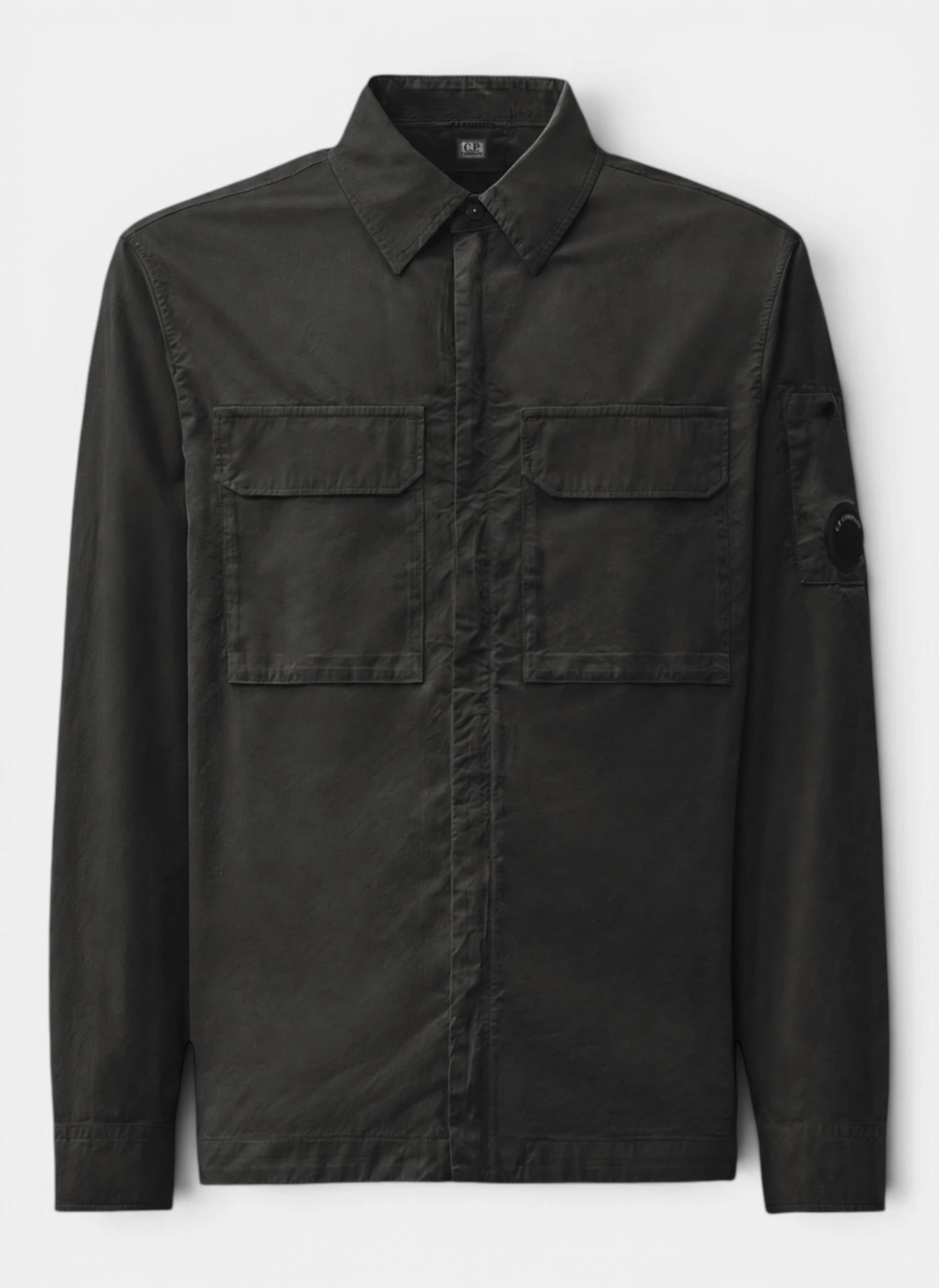 Овершот Organic Gabardine Zipped Lens Overshirt Black