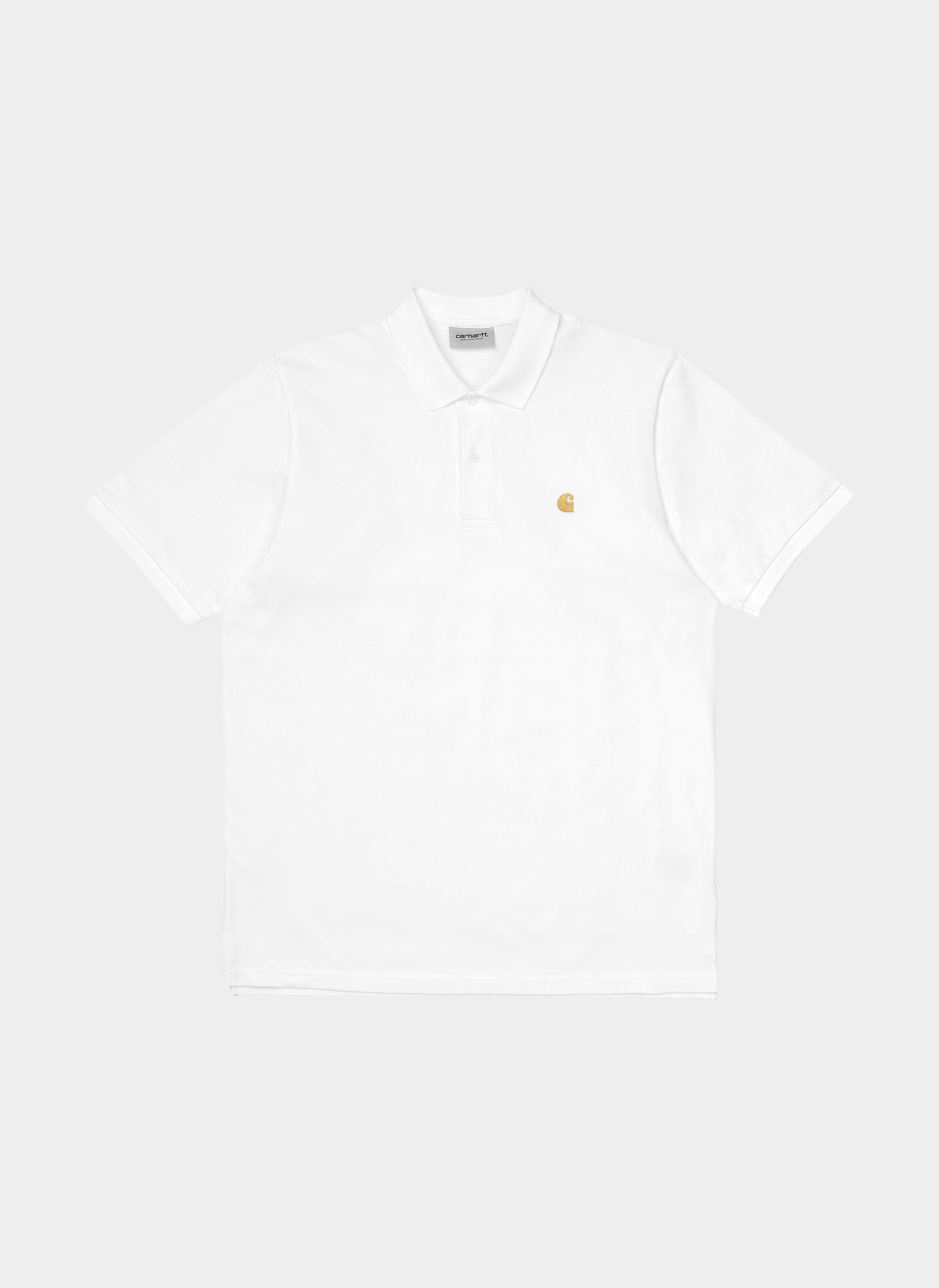 Поло ‘S/S Chase Pique Polo’ White / Gold