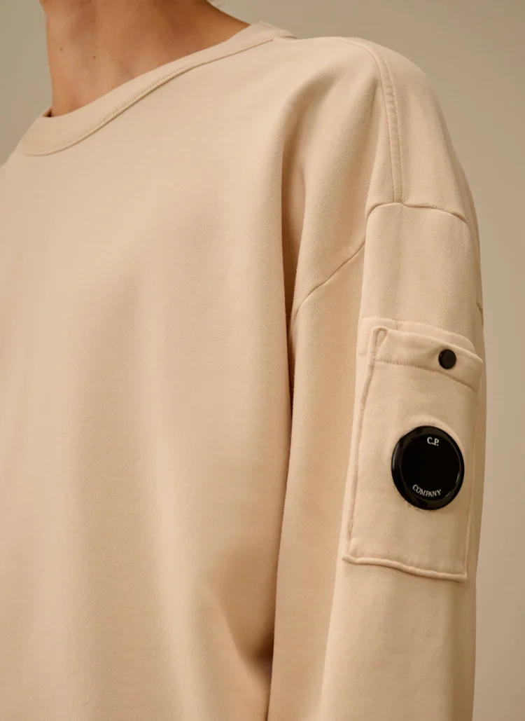 Свитшот Brushed and Emerized Diagonal Fleece Boxy Crewneck Sweatshirt Pistachio  She