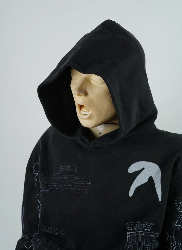 Худи .Solutions + NUMBER 3 A—Sketch Hoodie Old Black